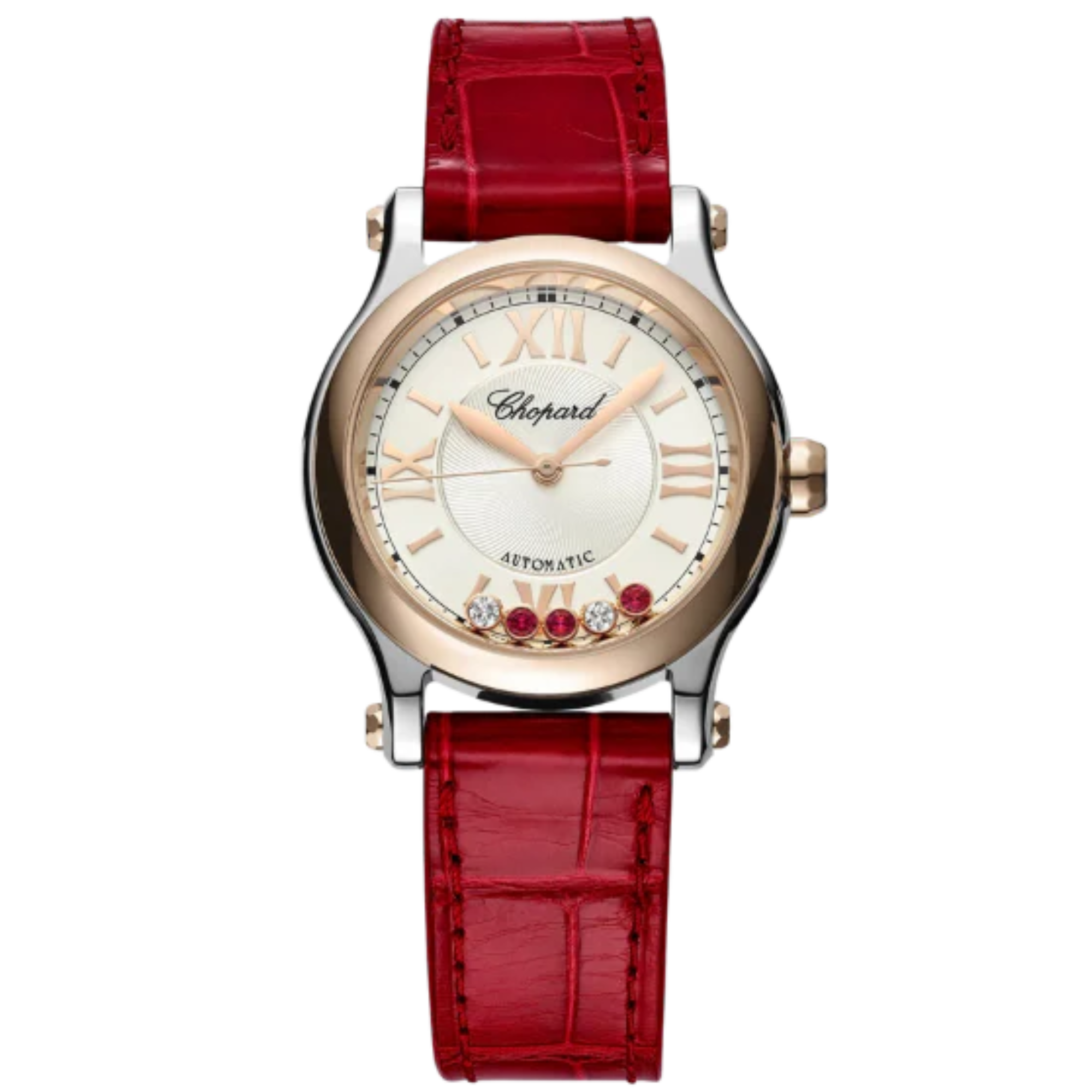 HAPPY SPORT 30 MM ETHICAL ROSE GOLD - LUCENT STEEL™ WITH SILVER DIAL - Chopard
