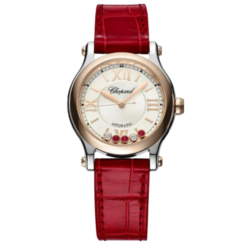 HAPPY SPORT 30 MM ETHICAL ROSE GOLD - LUCENT STEEL™ WITH SILVER DIAL - Chopard
