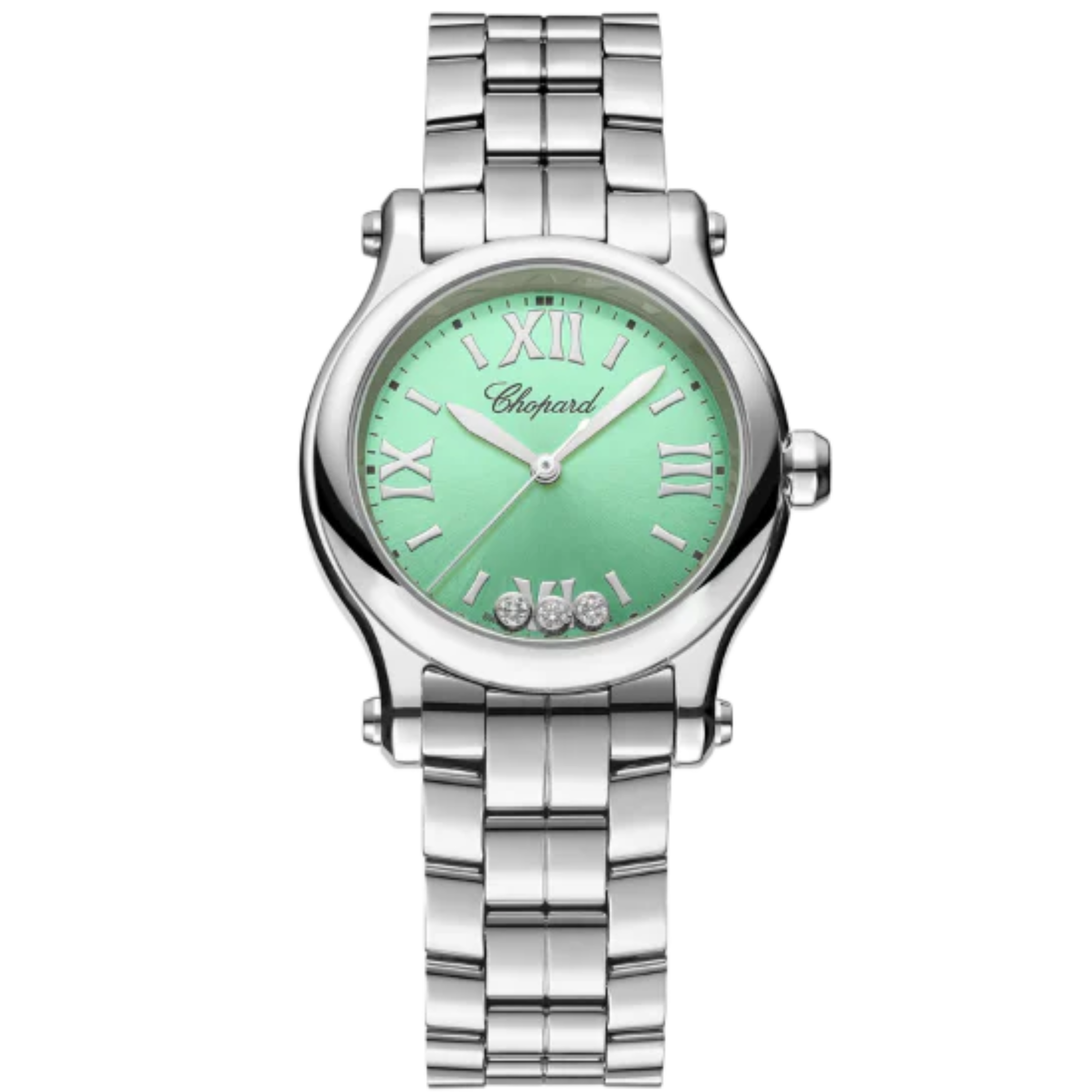 HAPPY SPORT 30 MM LUCENT STEEL™ WITH GREEN DIAL - Chopard