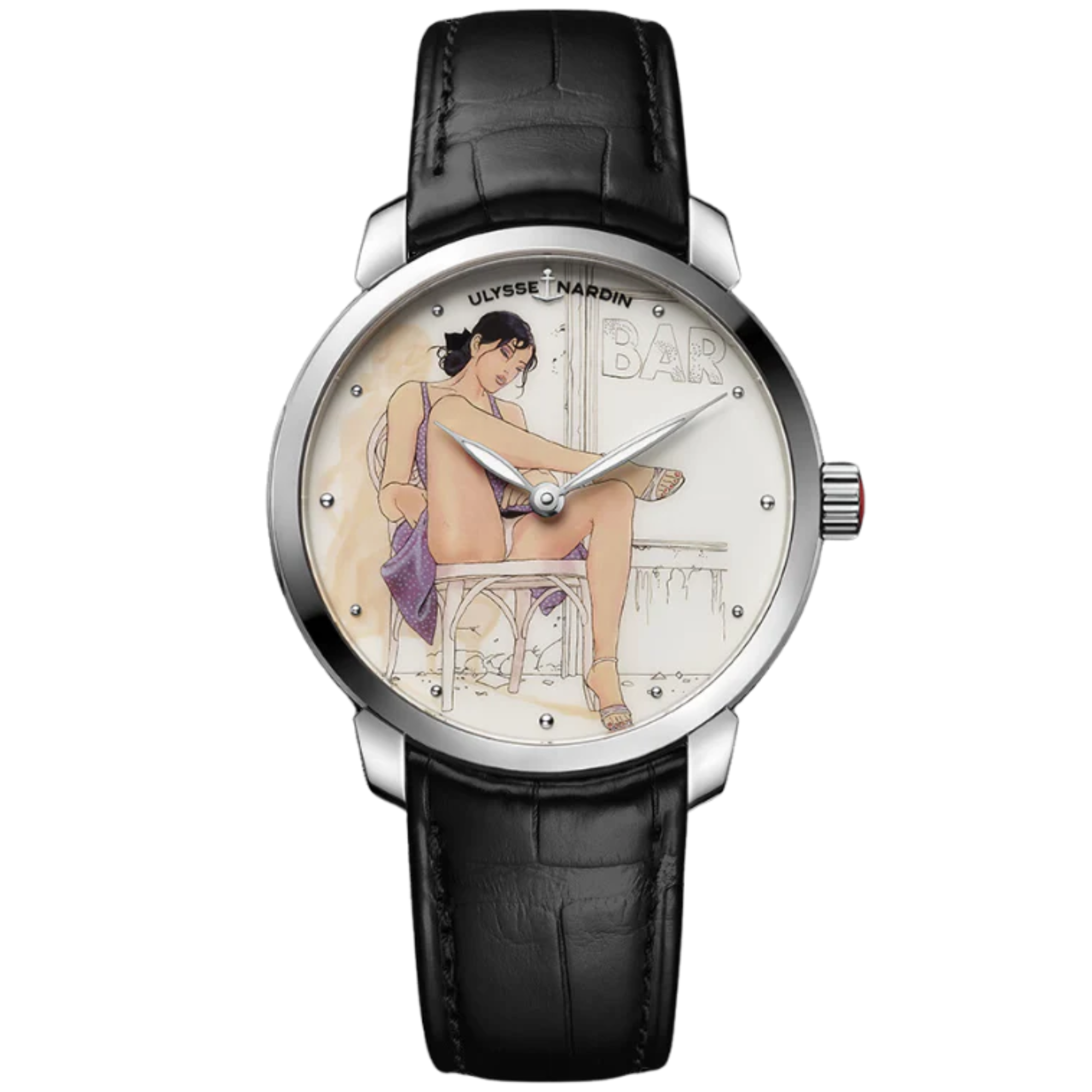 CLASSICO MANARA DECLIC 40 MM STAINLESS STEEL WITH WHITE DIAL - Ulysse Nardin