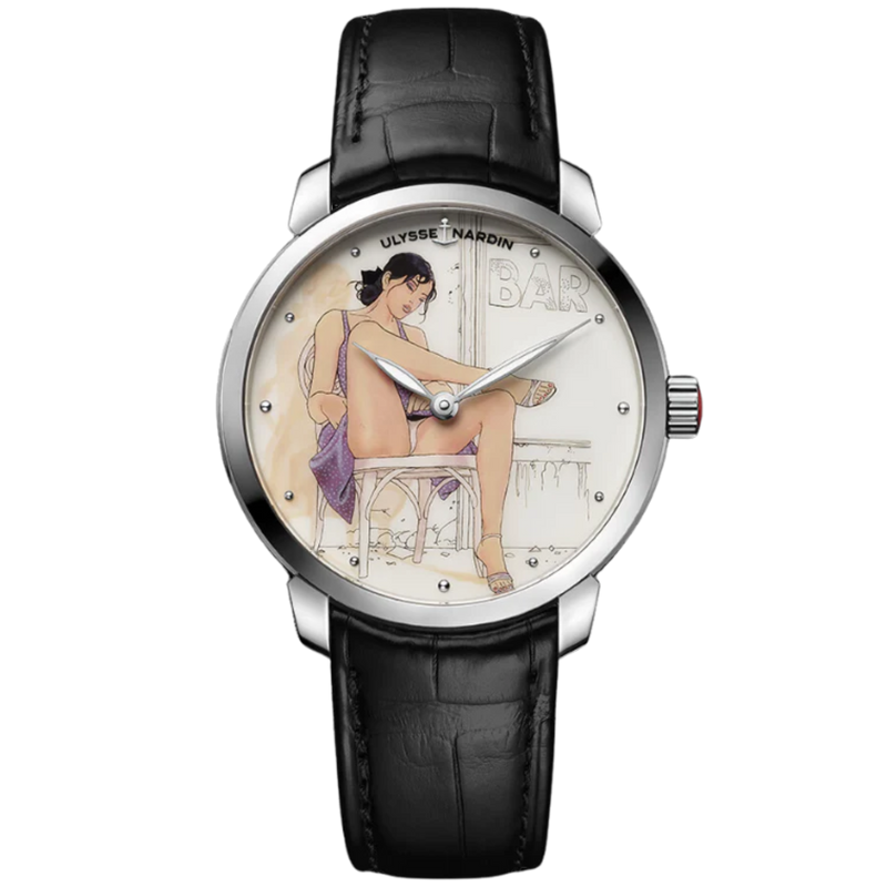 CLASSICO MANARA DECLIC 40 MM STAINLESS STEEL WITH WHITE DIAL - Ulysse Nardin