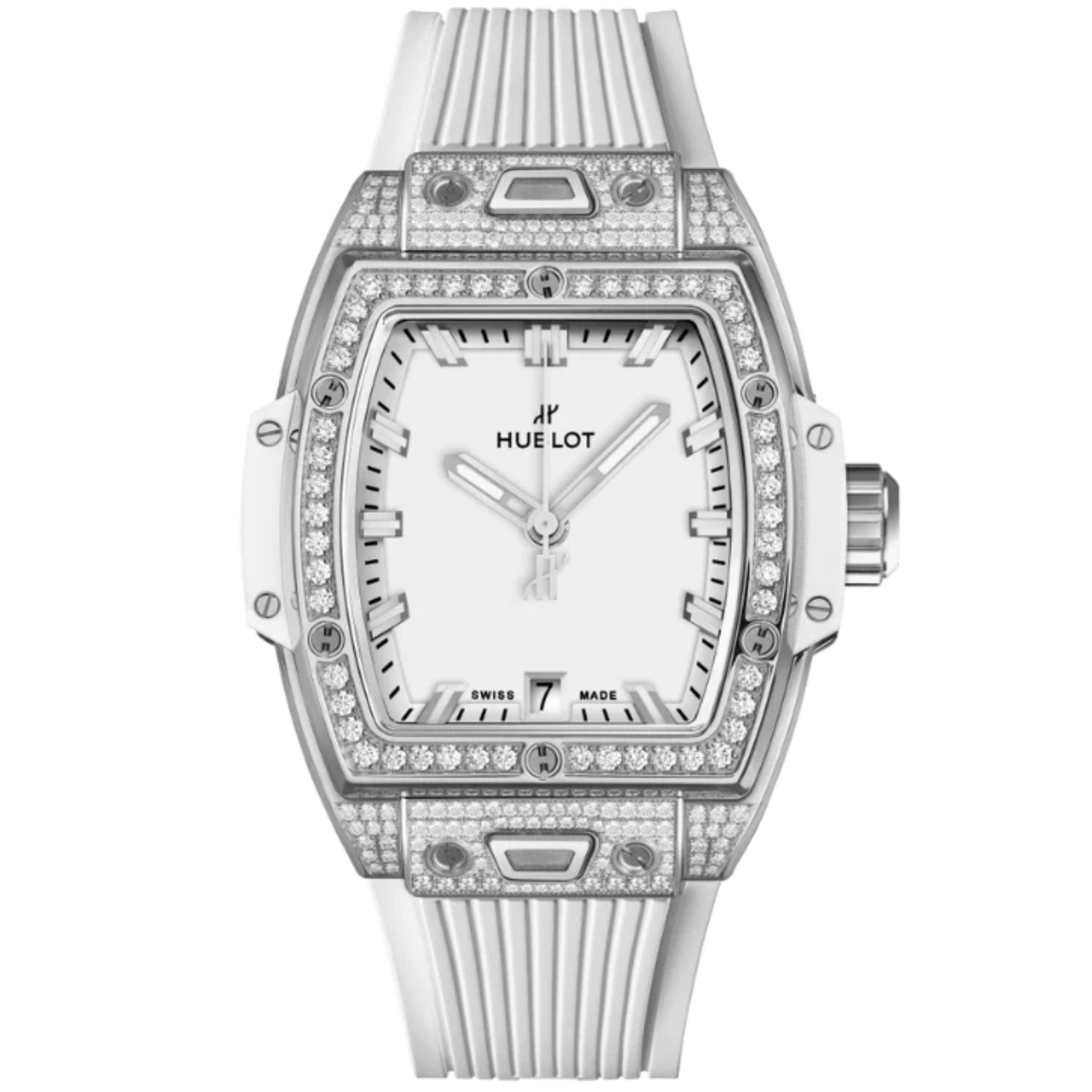SPIRIT OF BIG BANG 39 MM TITANIUM WHITE PAVÉ - Hublot