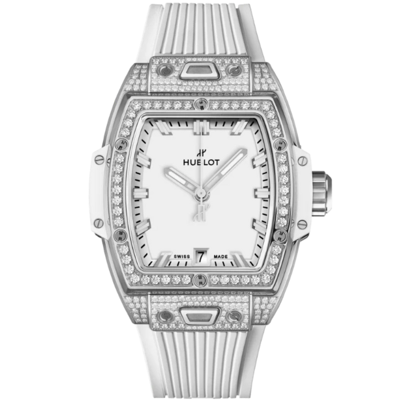 SPIRIT OF BIG BANG 39 MM TITANIUM WHITE PAVÉ - Hublot