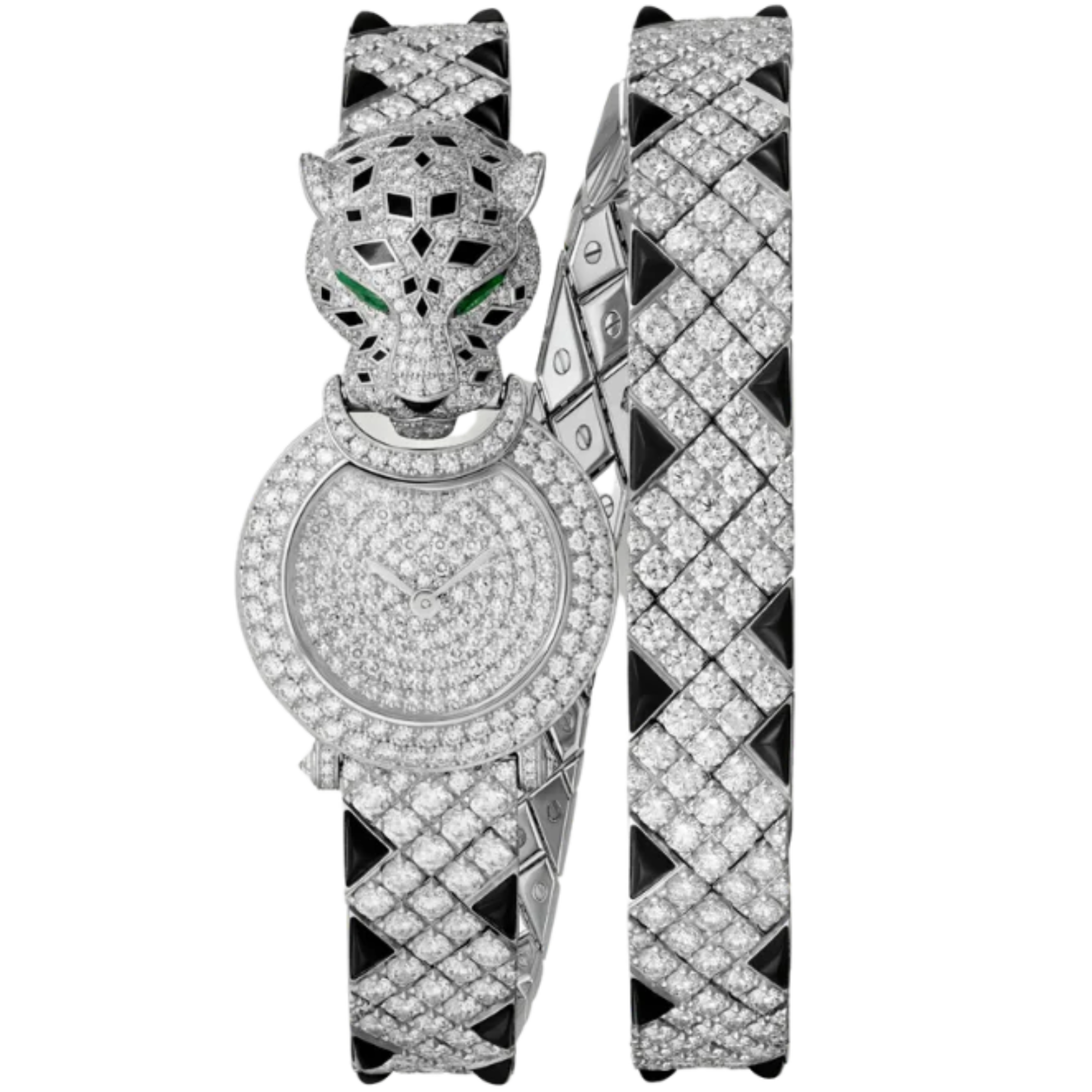 LA PANTHERE DE CARTIER 24 MM RHODIUMIZED WHITE GOLD - Cartier