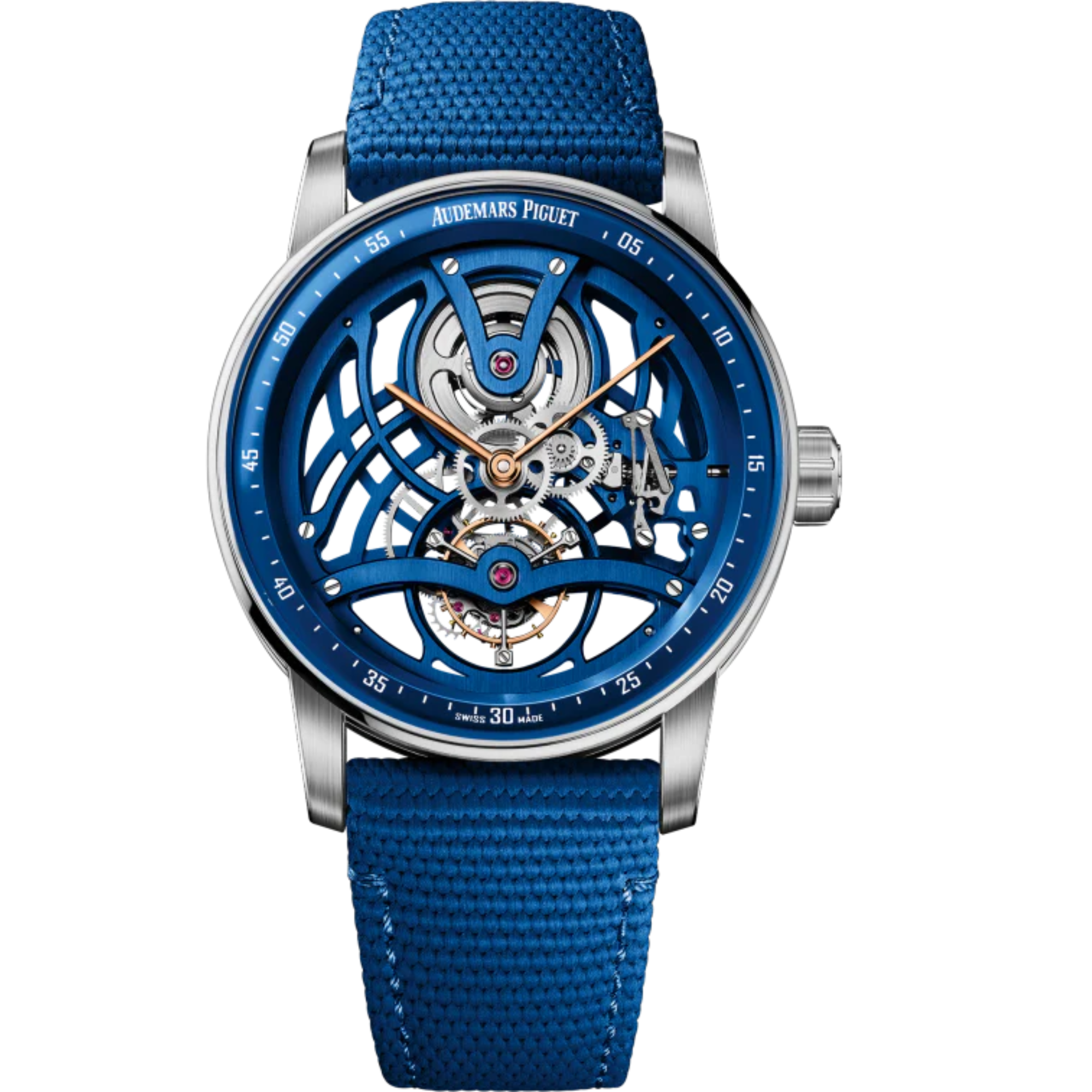 Code 11.59 by Audemars Piguet 41mm Blue Rubber-Coated Strap Blue CVD Inner Bezel White Gold Bezel - Audemars Piguet