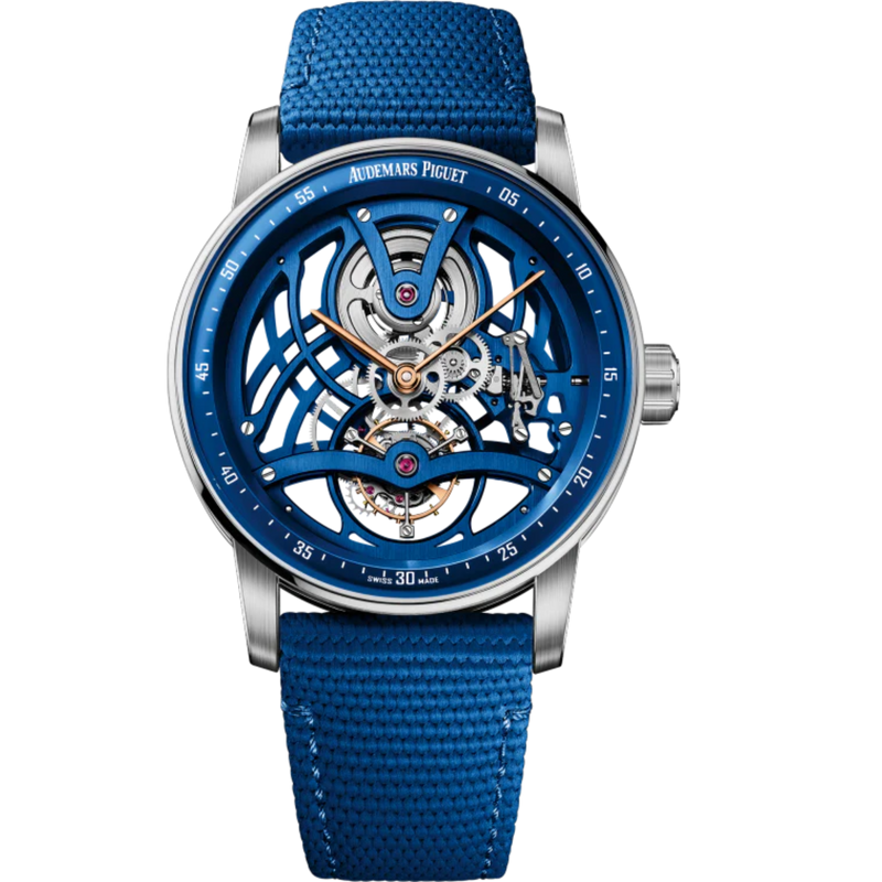Code 11.59 by Audemars Piguet 41mm Blue Rubber-Coated Strap Blue CVD Inner Bezel White Gold Bezel - Audemars Piguet