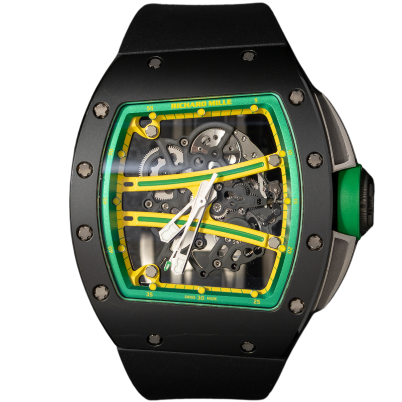 Richard Mille RM61-01 Yohan Blake Black Ceramic NTPT Sides (Green/Yellow Insert) - Richard Mille