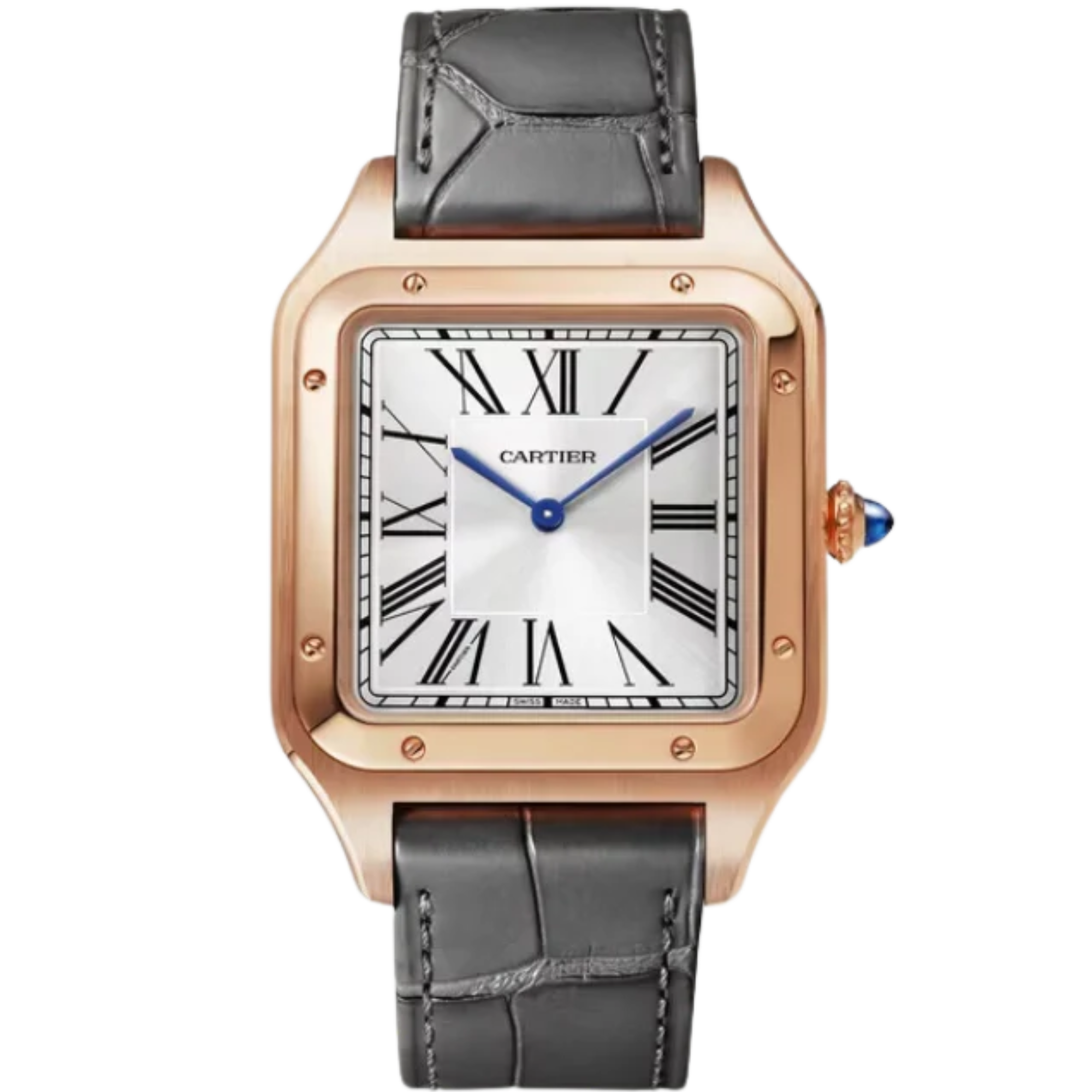 SANTOS 47 MM DUMONT SILVER 18K ROSE GOLD - Cartier