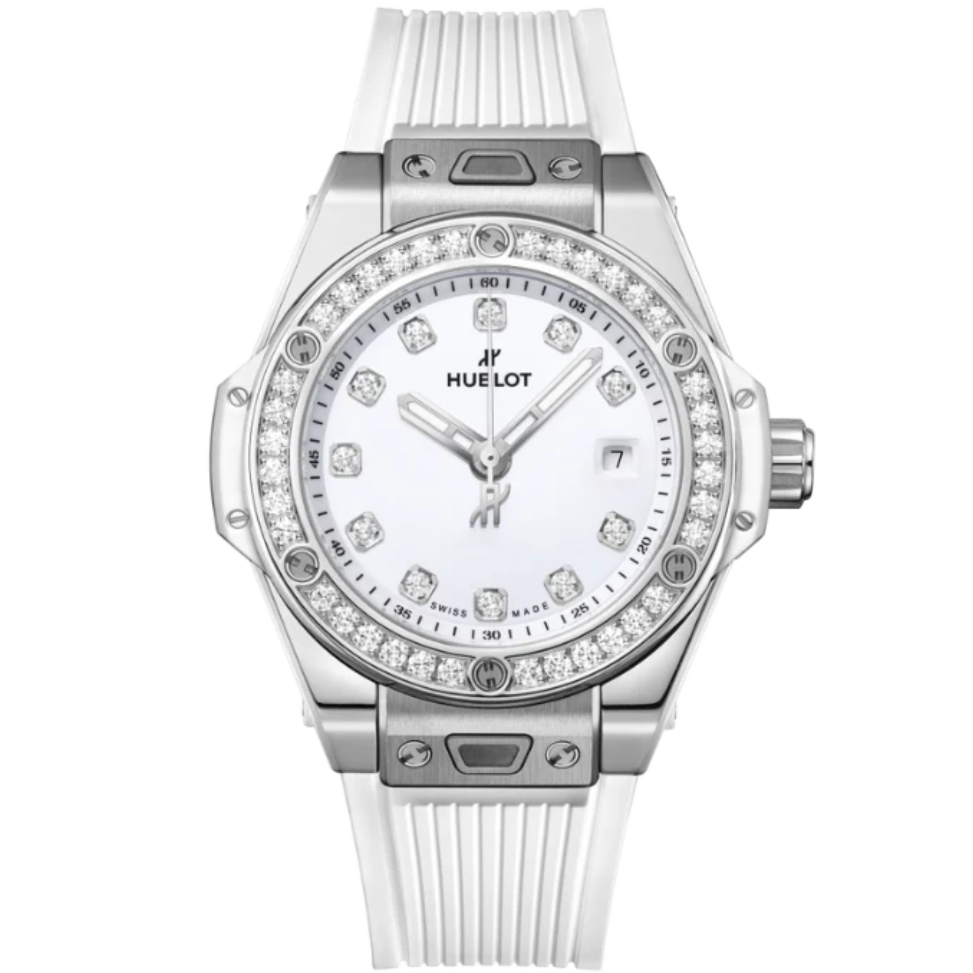 Big Bang 33mm ONE CLICK STEEL WHITE DIAMONDS MARKERS - Hublot
