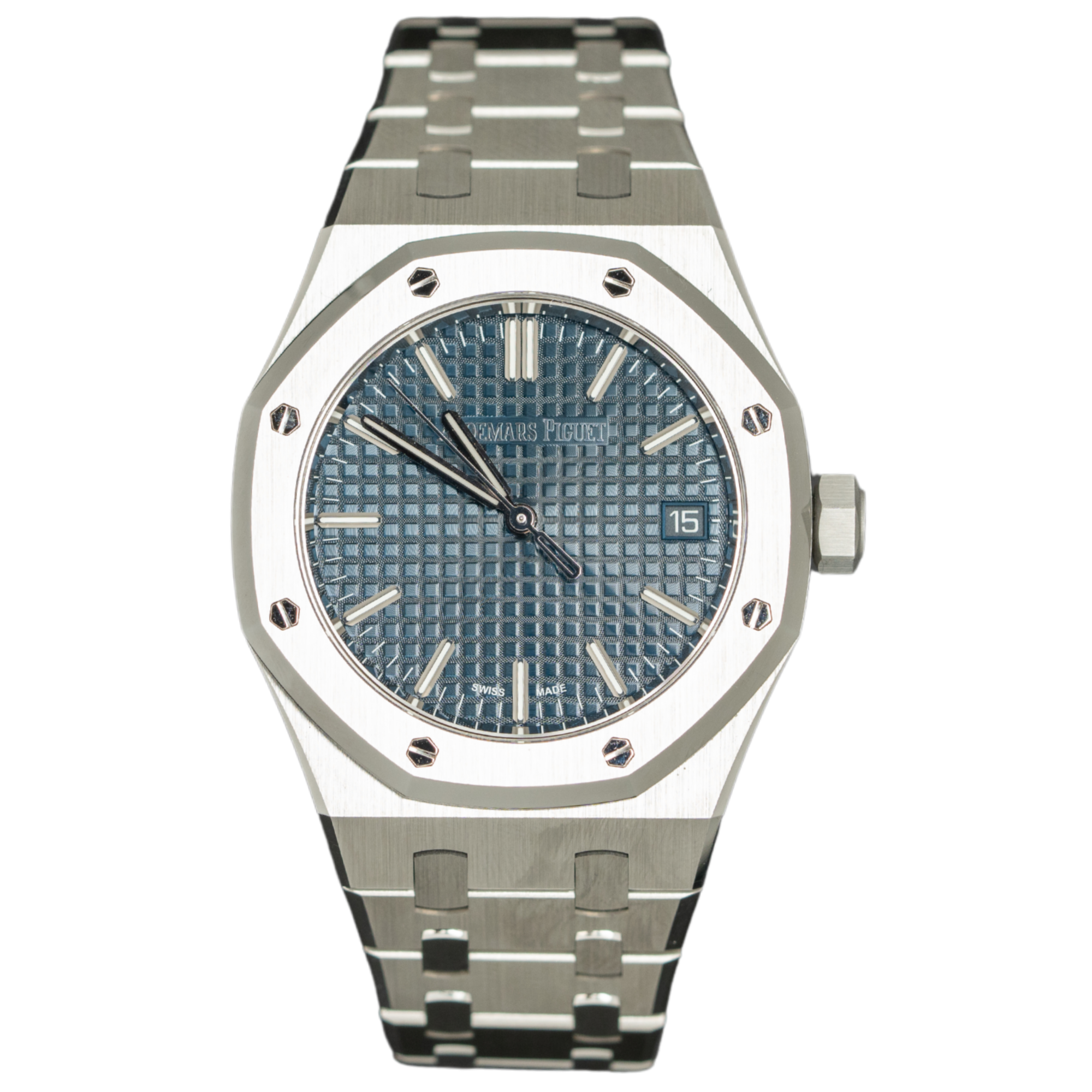 Audemars Royal Oak Piguet Ref. 15550ST.00.1356ST.02 37MM Stainless Steel Blue Dial "50TH ANNIVERSARY" - Audemars Piguet