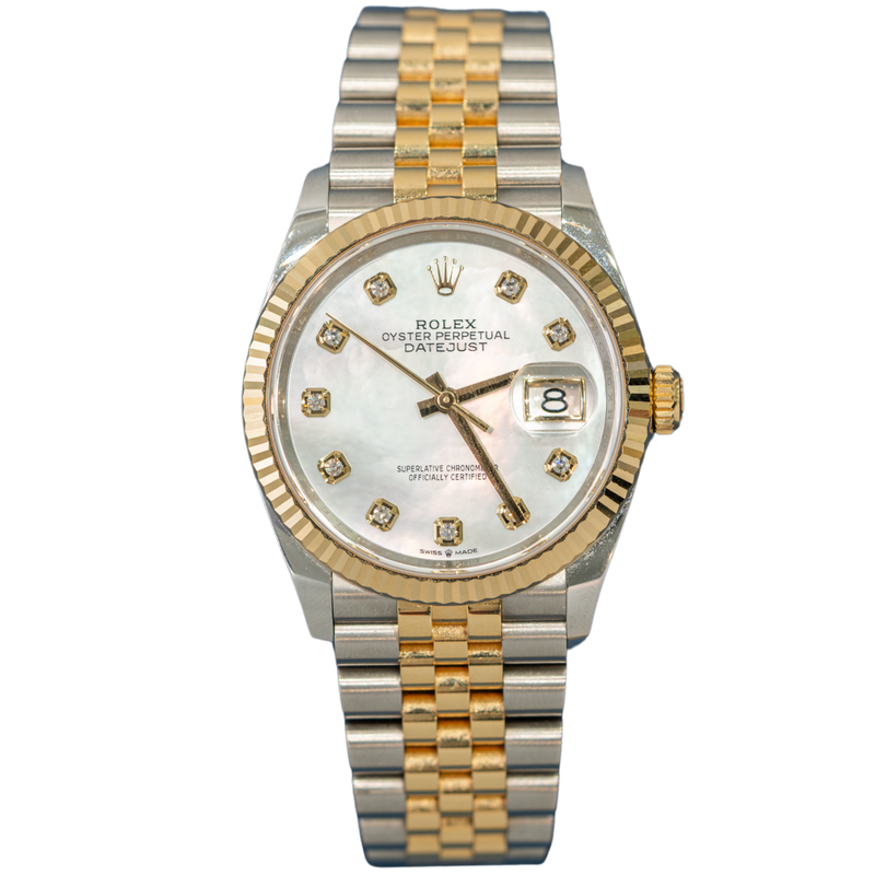 Rolex Datejust Ref. 126233 Two Tone Yellow Gold / SS MOP Diamond Dial - Rolex