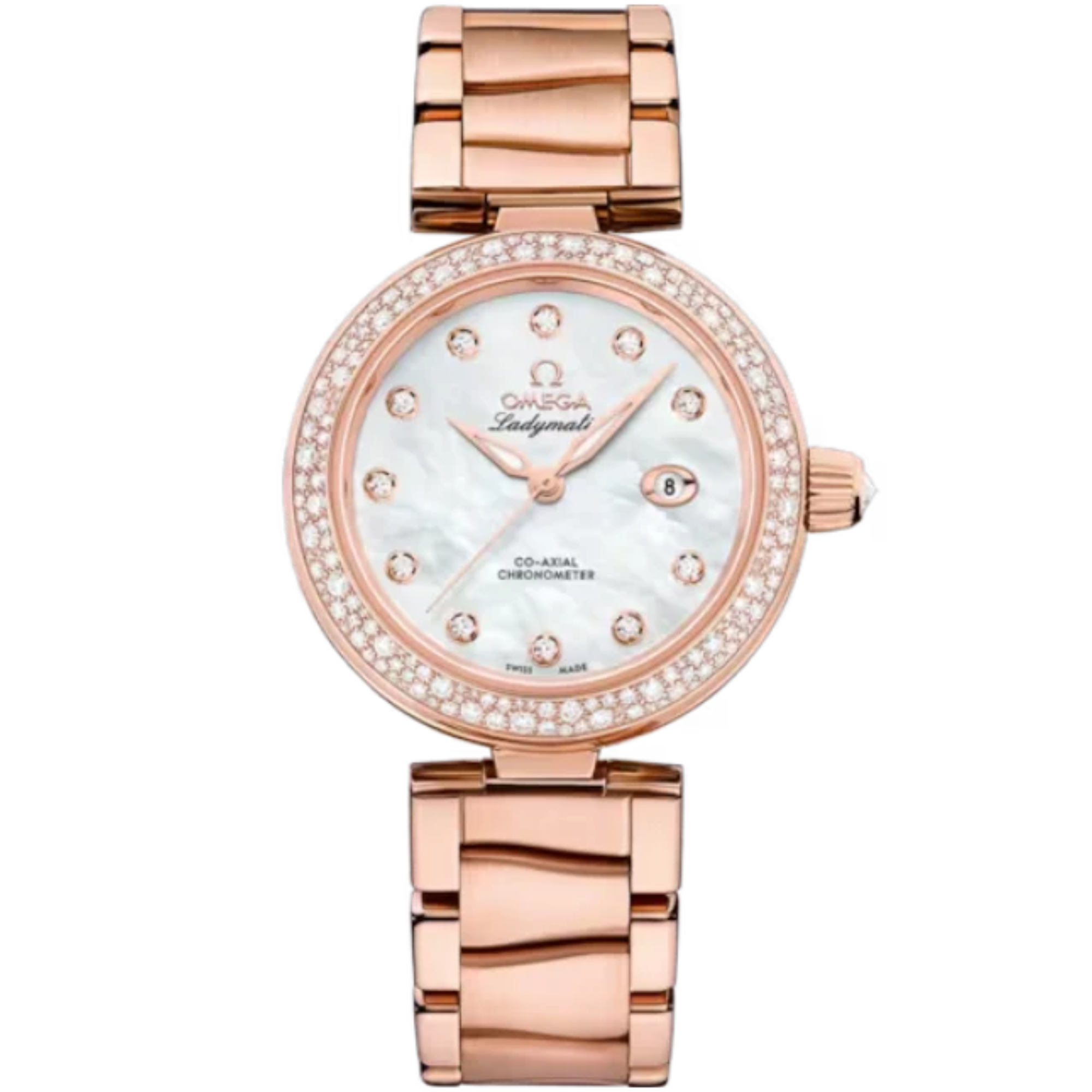 DE VILLE LADYMATIC 34 MM SEDNA™ GOLD WITH MOTHER OF PEARL DIAL - Omega