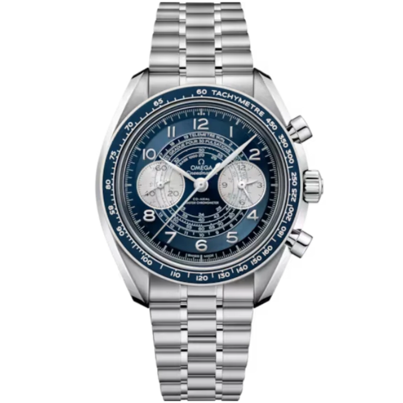 SPEEDMASTER CHRONOSCOPE 43 MM STAINLESS STEEL WITH BLUE DIAL - Omega