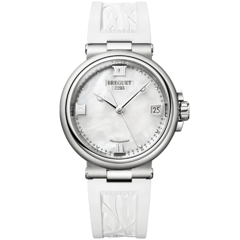MARINE DAME 9517 34 MM STAINLESS STEEL WITH MOTHER OF PEARL DIAL - Breguet