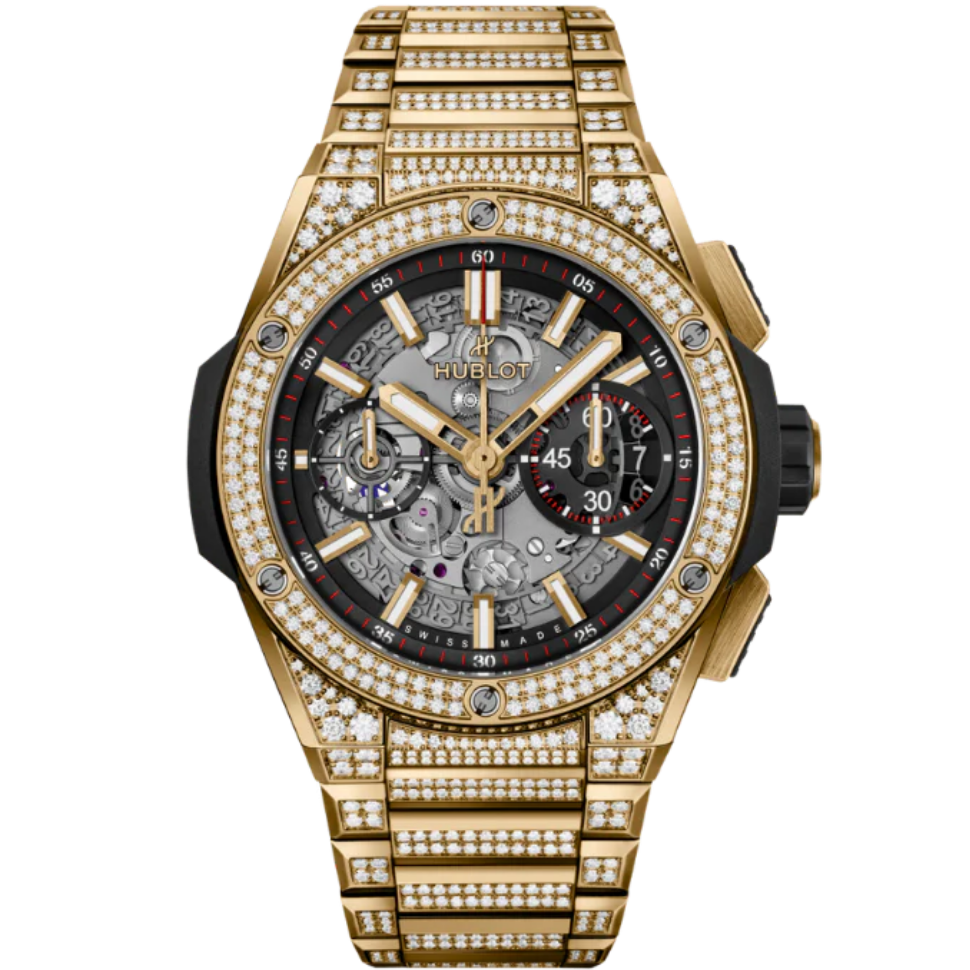 Big Bang 42mm INTEGRATED YELLOW GOLD PAVÉ - Hublot