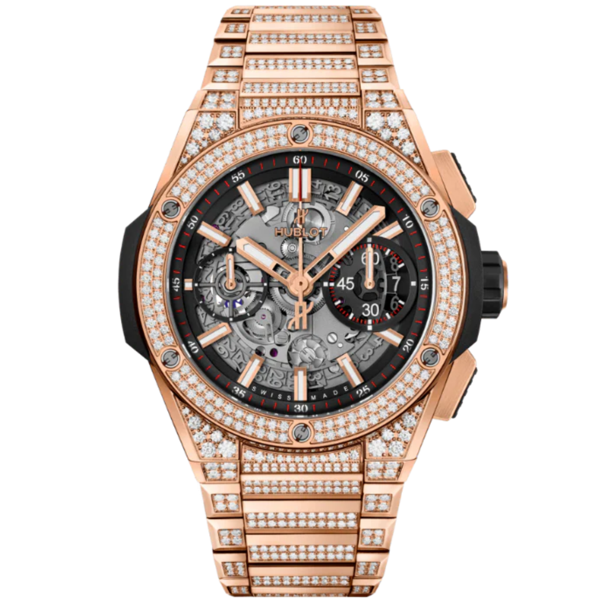 Big Bang 42mm INTEGRATED KING GOLD PAVÉ - Hublot