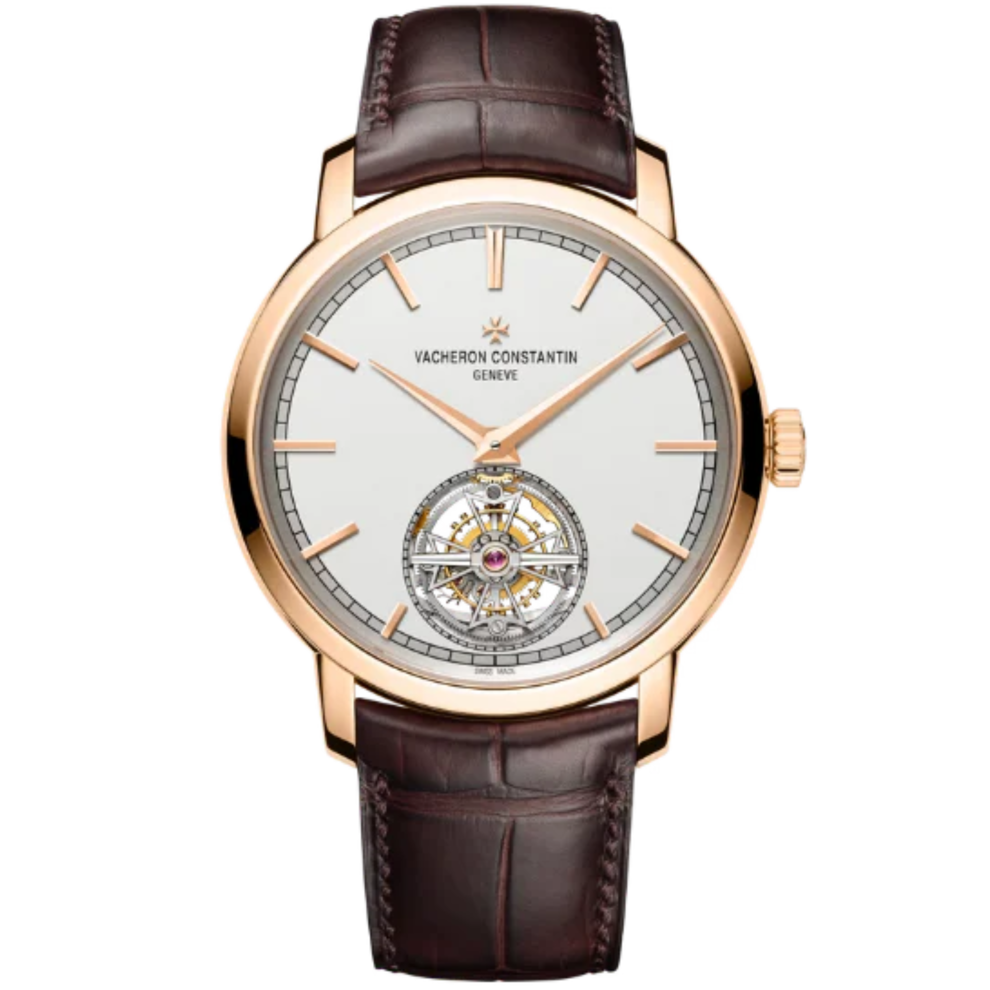 TRADITIONNELLE TOURBILLON 41 MM ROSE GOLD WITH WHITE BRASS DIAL - Vacheron Constantin