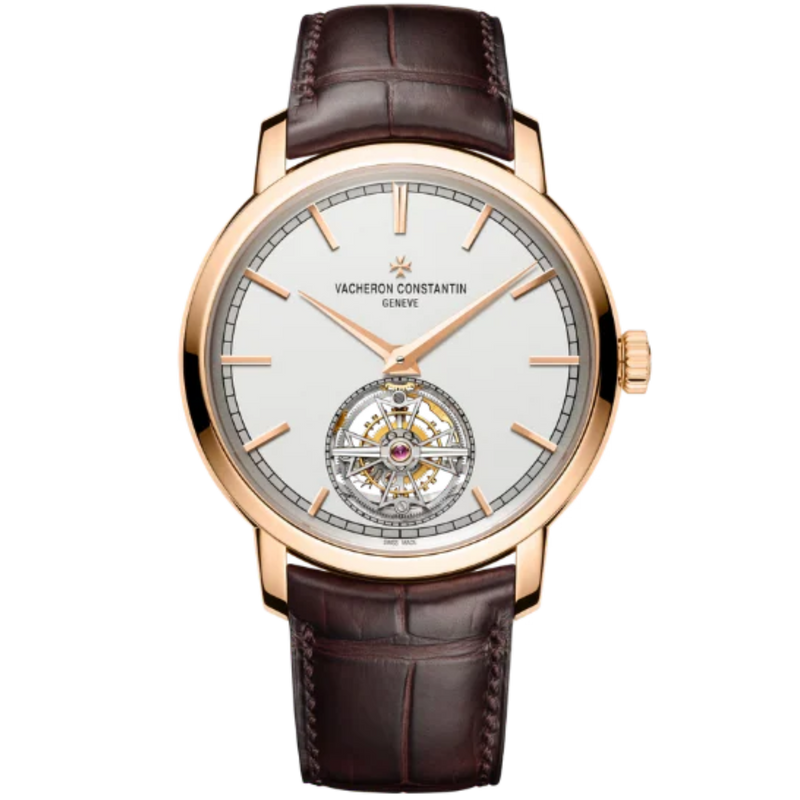 TRADITIONNELLE TOURBILLON 41 MM ROSE GOLD WITH WHITE BRASS DIAL - Vacheron Constantin