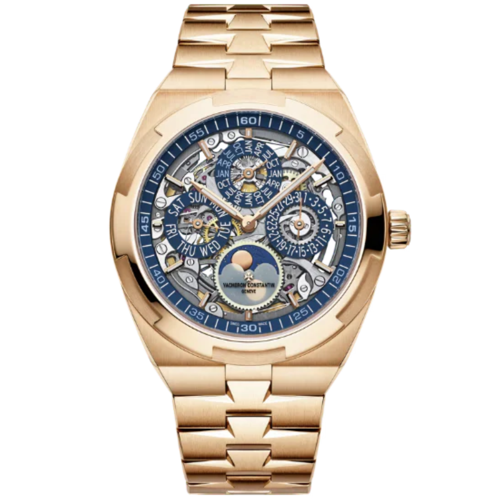 OVERSEAS PERPETUAL CALENDAR ULTRA-THIN SKELETON 41 MM PINK GOLD - Vacheron Constantin