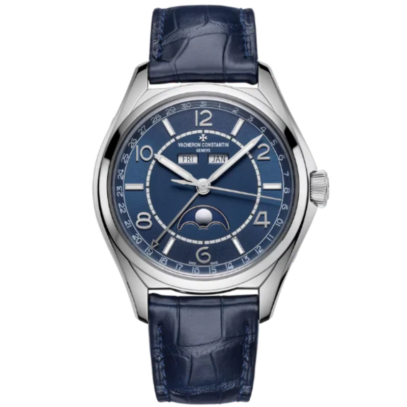 FIFTYSIX COMPLETE CALENDAR 40 MM STAINLESS STEEL WITH BLUE BRASS DIAL - Vacheron Constantin