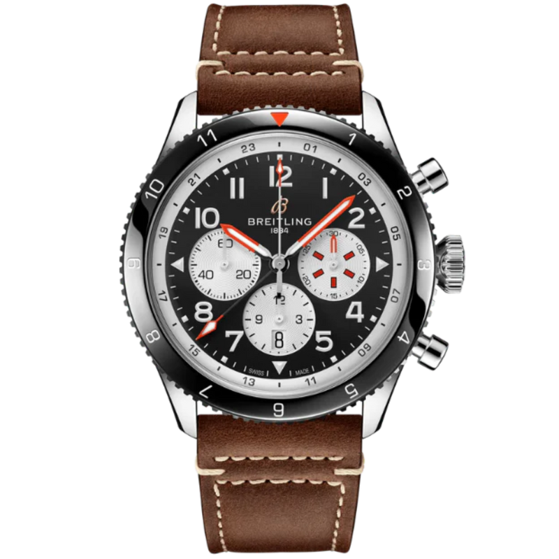 SUPER AVI B04 CHRONOGRAPH GMT MOSQUITO 46 MM STAINLESS STEEL WITH BLACK DIAL - Breitling