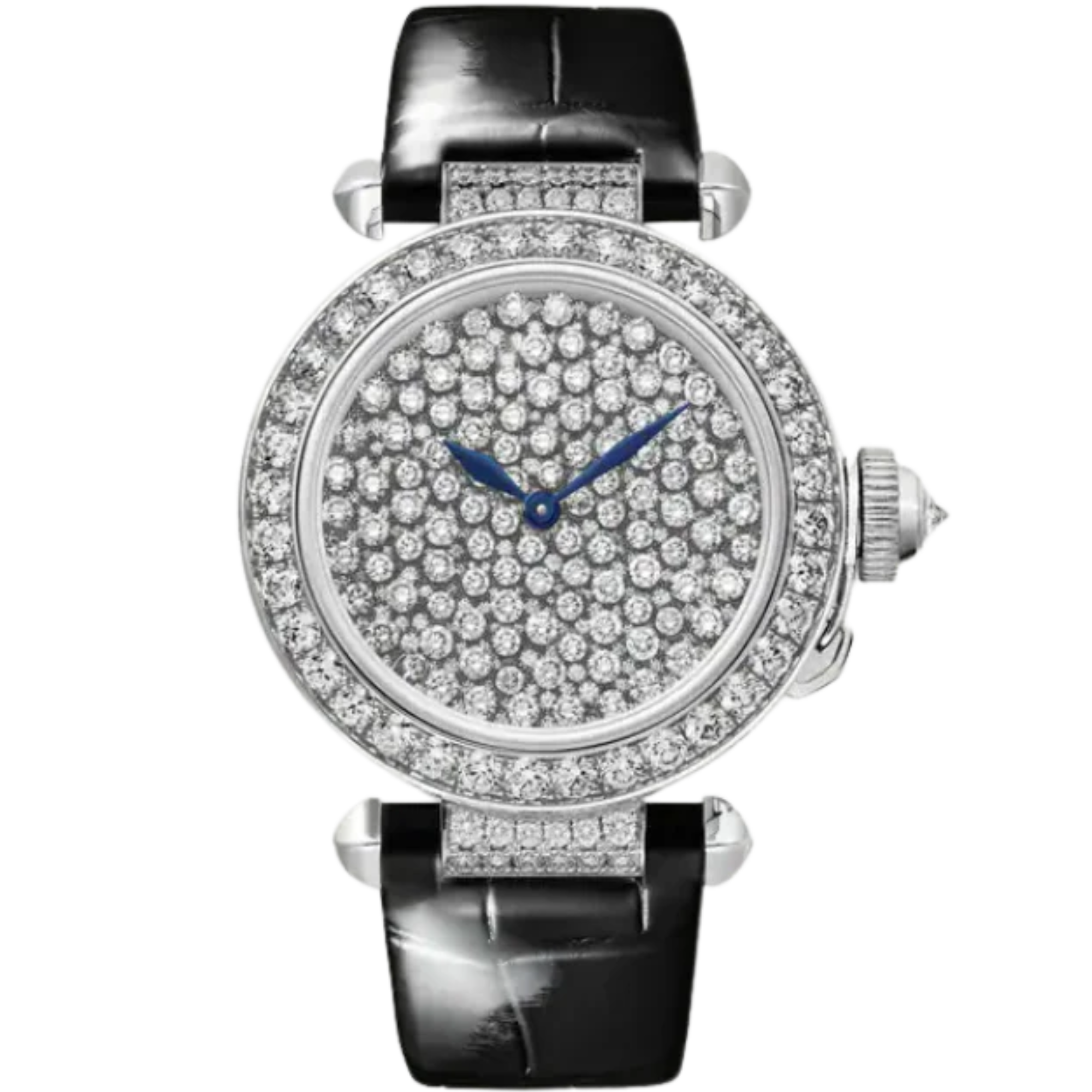 PASHA DE CARTIER 35 MM RHODIUMIZED 18K WHITE GOLD WITH 18K WHITE GOLD DIAL - Cartier
