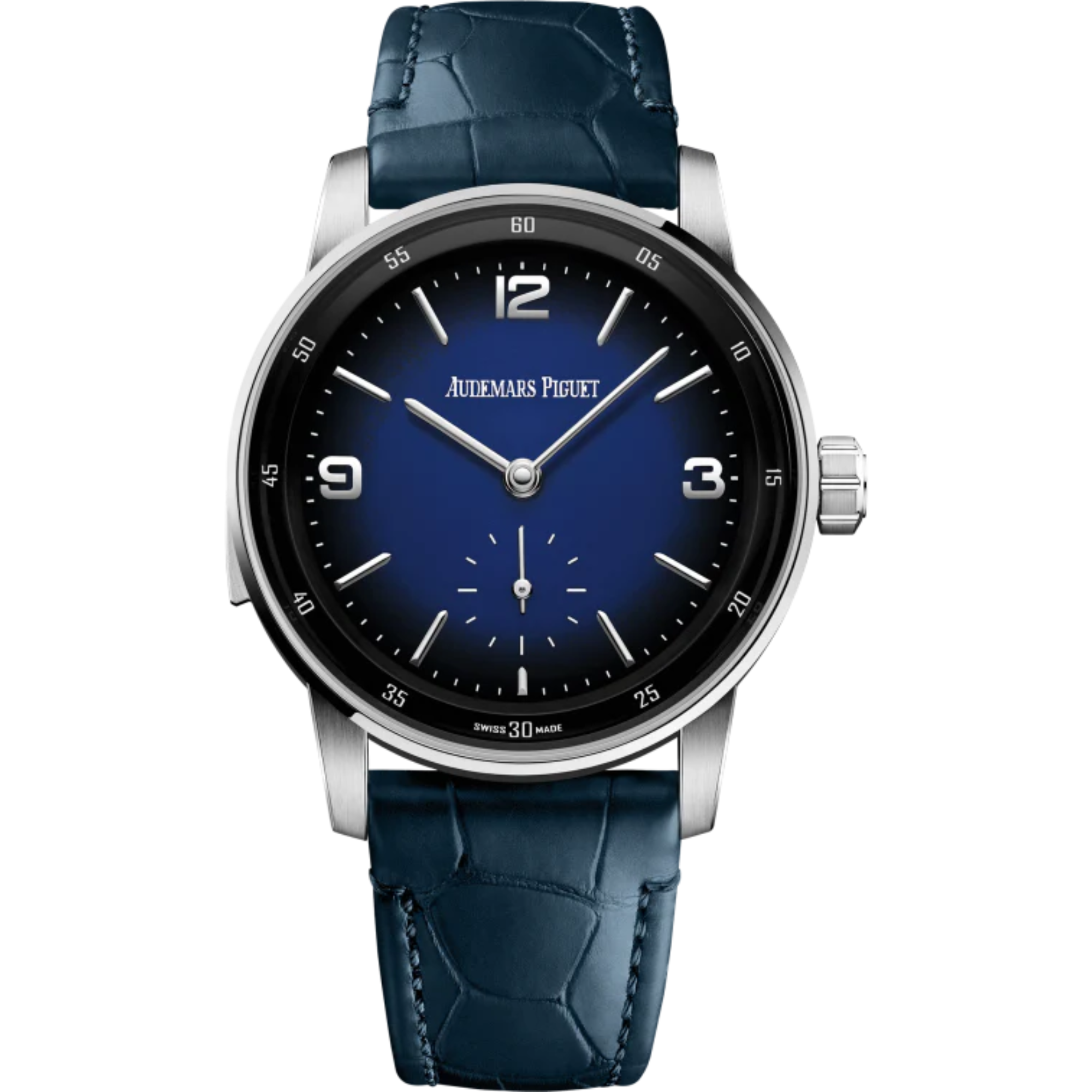 Code 11.59 by Audemars Piguet 41mm Blue Alligator Strap Smoked Blue Enamel Dial White Gold Applied Hour-Markers And Hands 18-Carat White Gold Case - Audemars Piguet