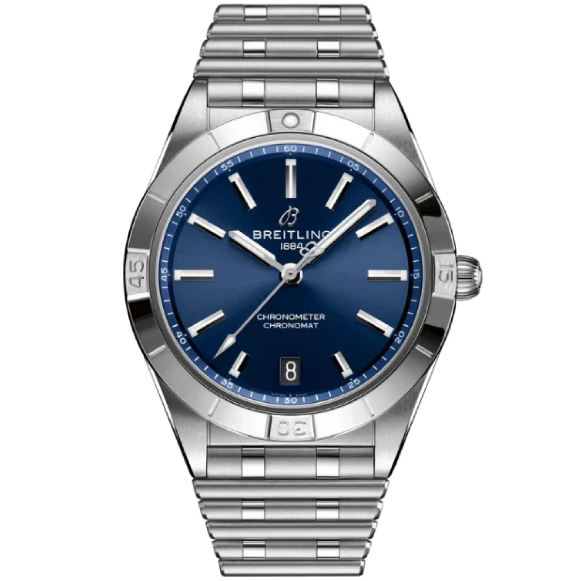 CHRONOMAT AUTOMATIC 36 MM STAINLESS STEEL WITH MINT BLUE DIAL - Breitling