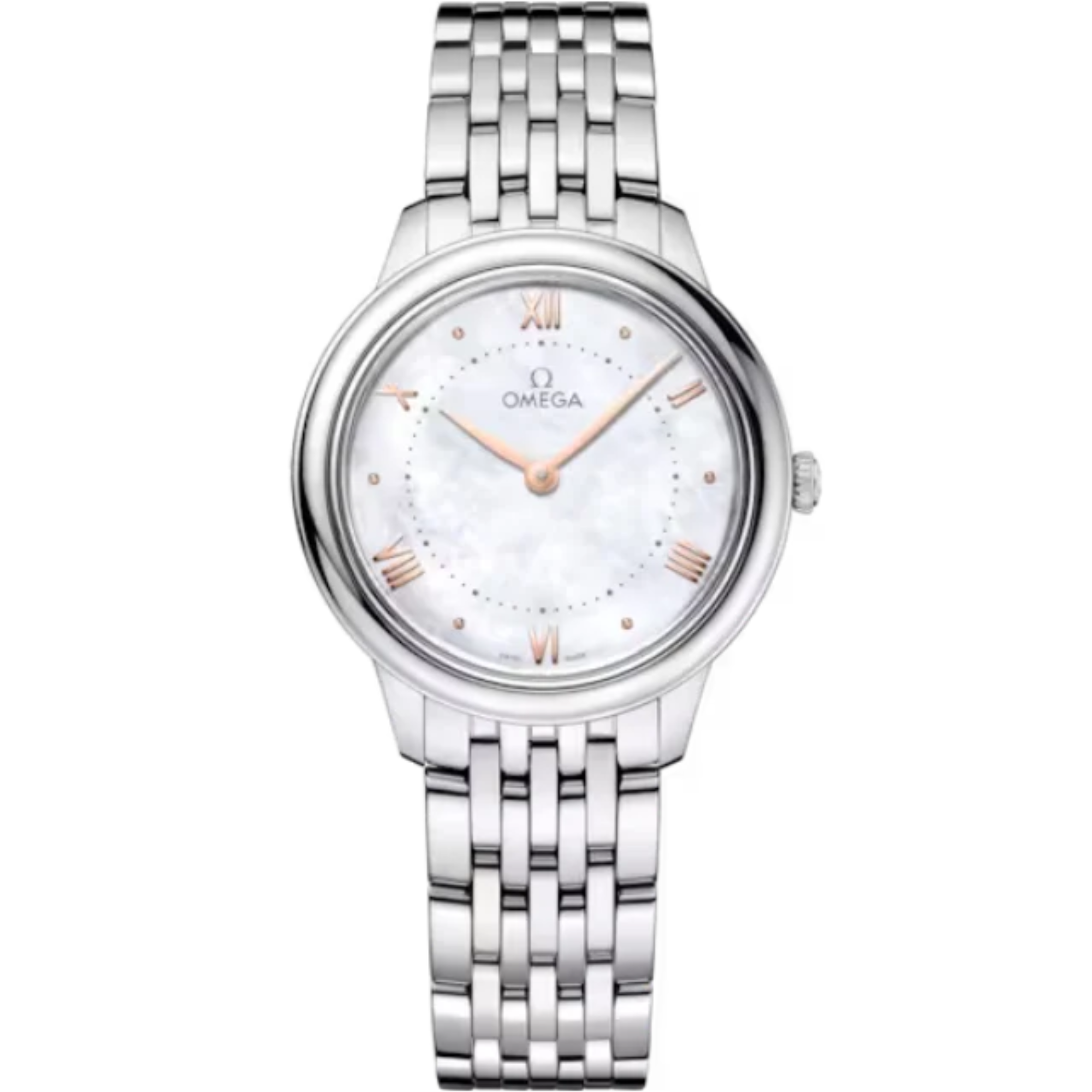 DE VILLE PRESTIGE 30 MM STAINLESS STEEL WITH MOTHER OF PEARL DIAL - Omega