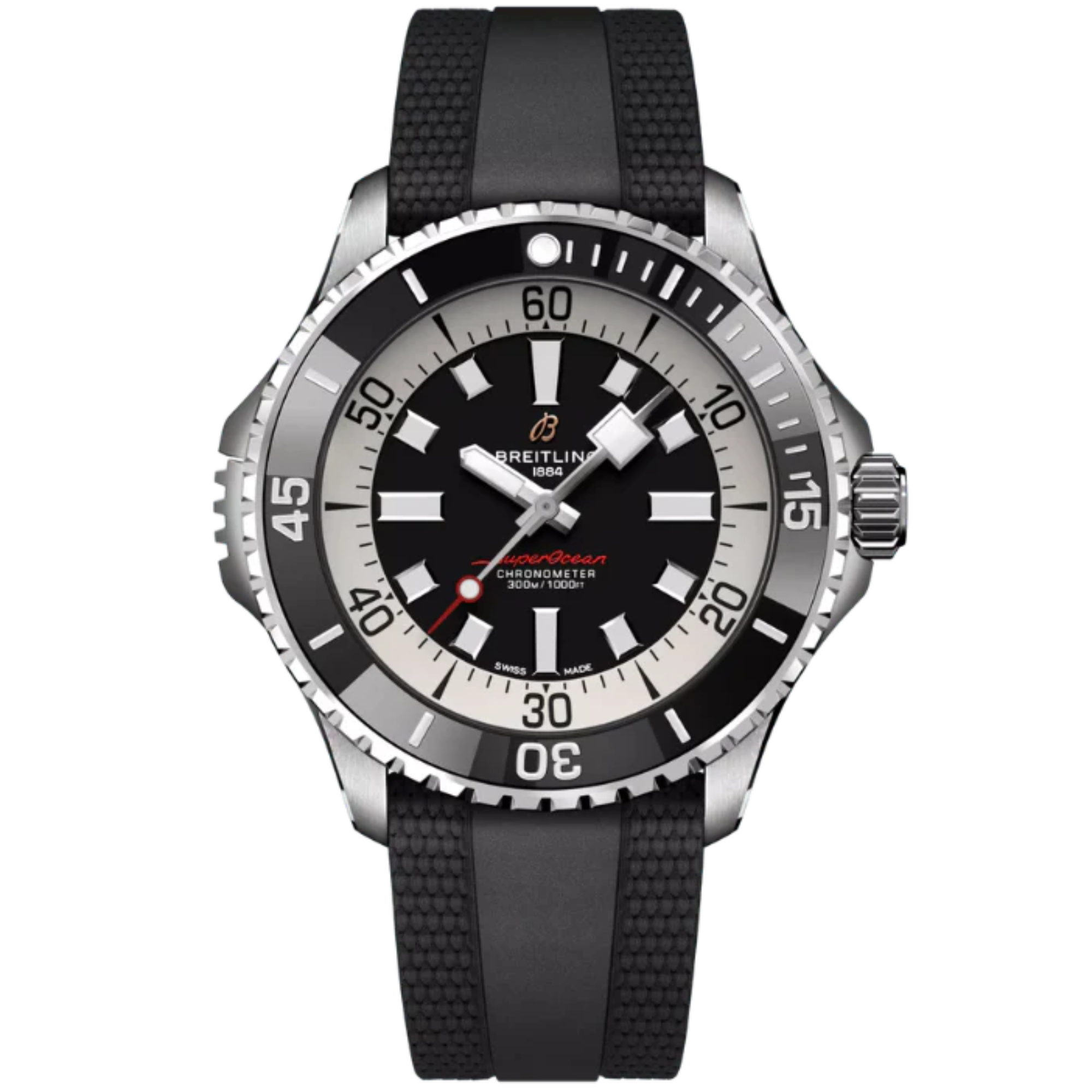 SUPEROCEAN AUTOMATIC 46 MM STAINLESS STEEL WITH BLACK DIAL - Breitling