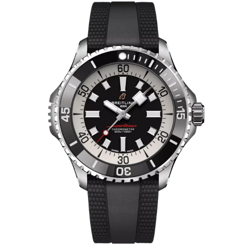 SUPEROCEAN AUTOMATIC 46 MM STAINLESS STEEL WITH BLACK DIAL - Breitling