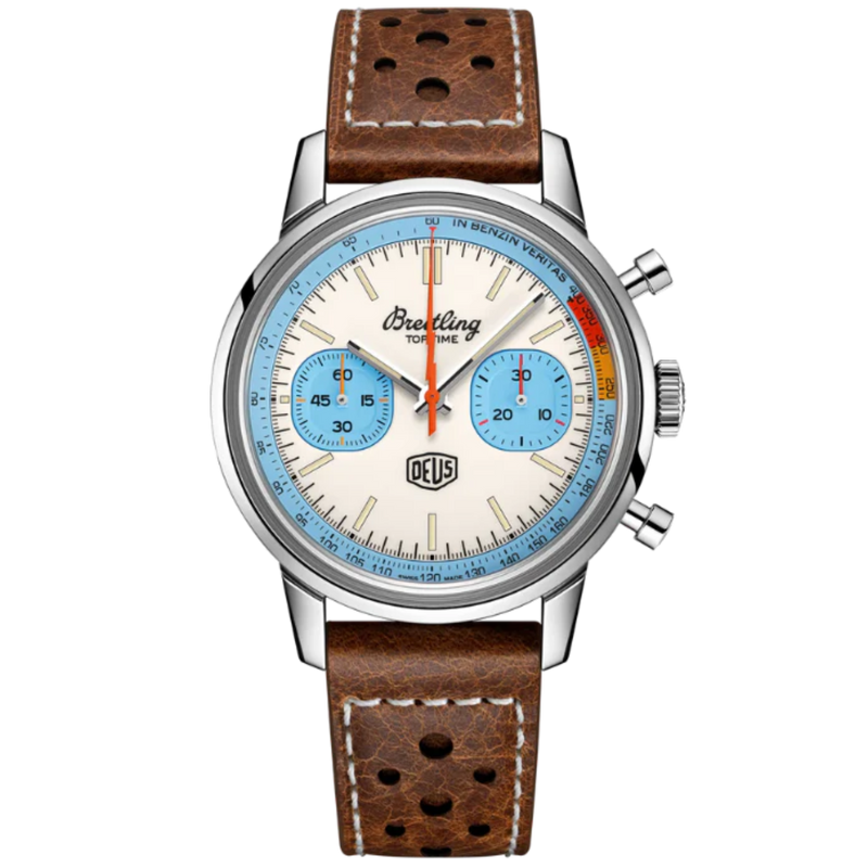 TOP TIME DEUS 41 MM STAINLESS STEEL WITH WHITE DIAL - Breitling