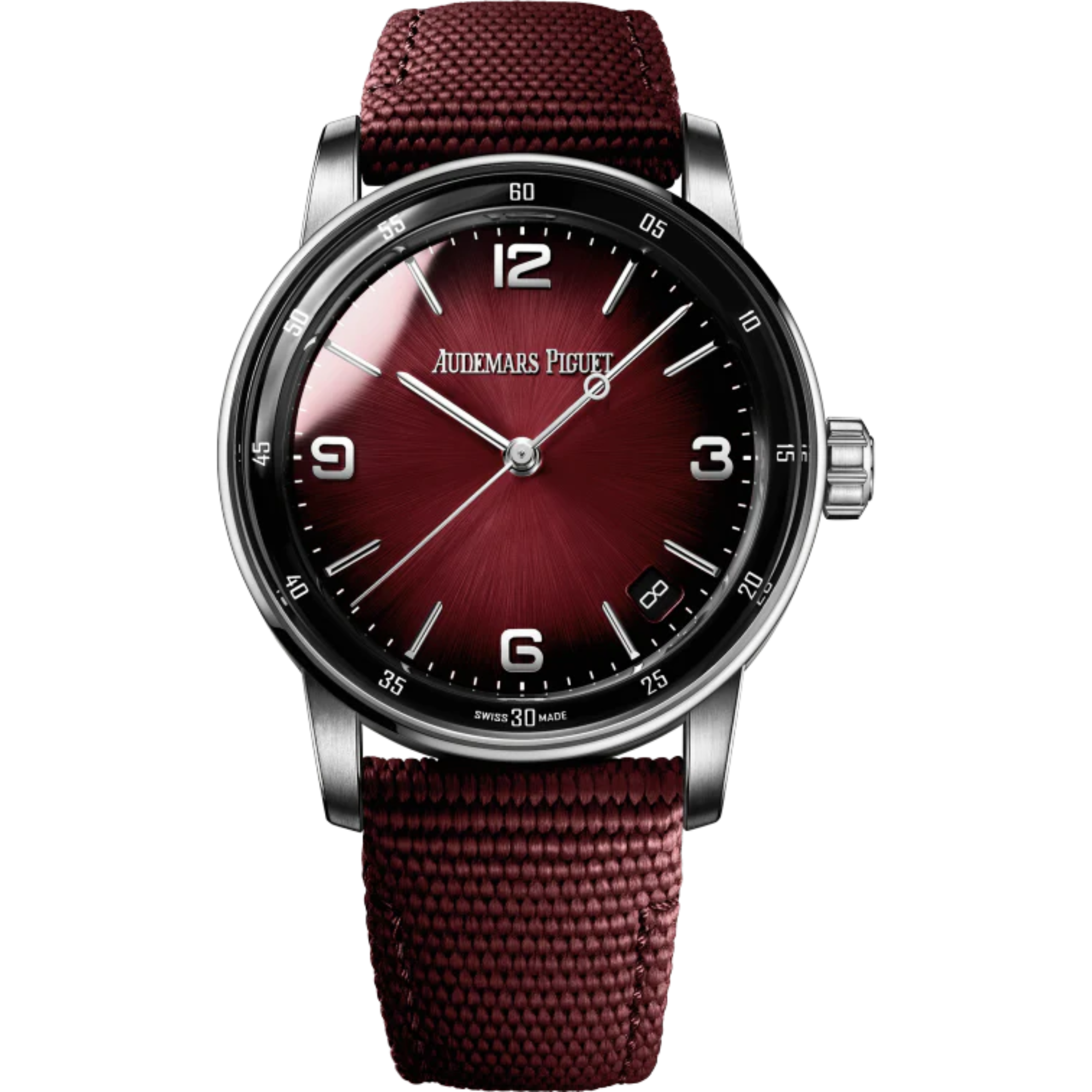 Code 11.59 by Audemars Piguet 41mm Burgundy Rubber Strap Smoked Lacquered Burgundy Dial 18-carat White Gold Case - Audemars Piguet