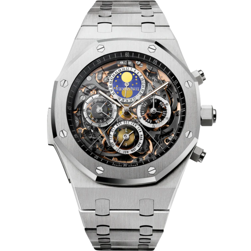 Royal Oak Openworked Grande Complication 44MM Titanium Bracelet Sapphire Dial Titanium Case With Steel Bezel - Audemars Piguet