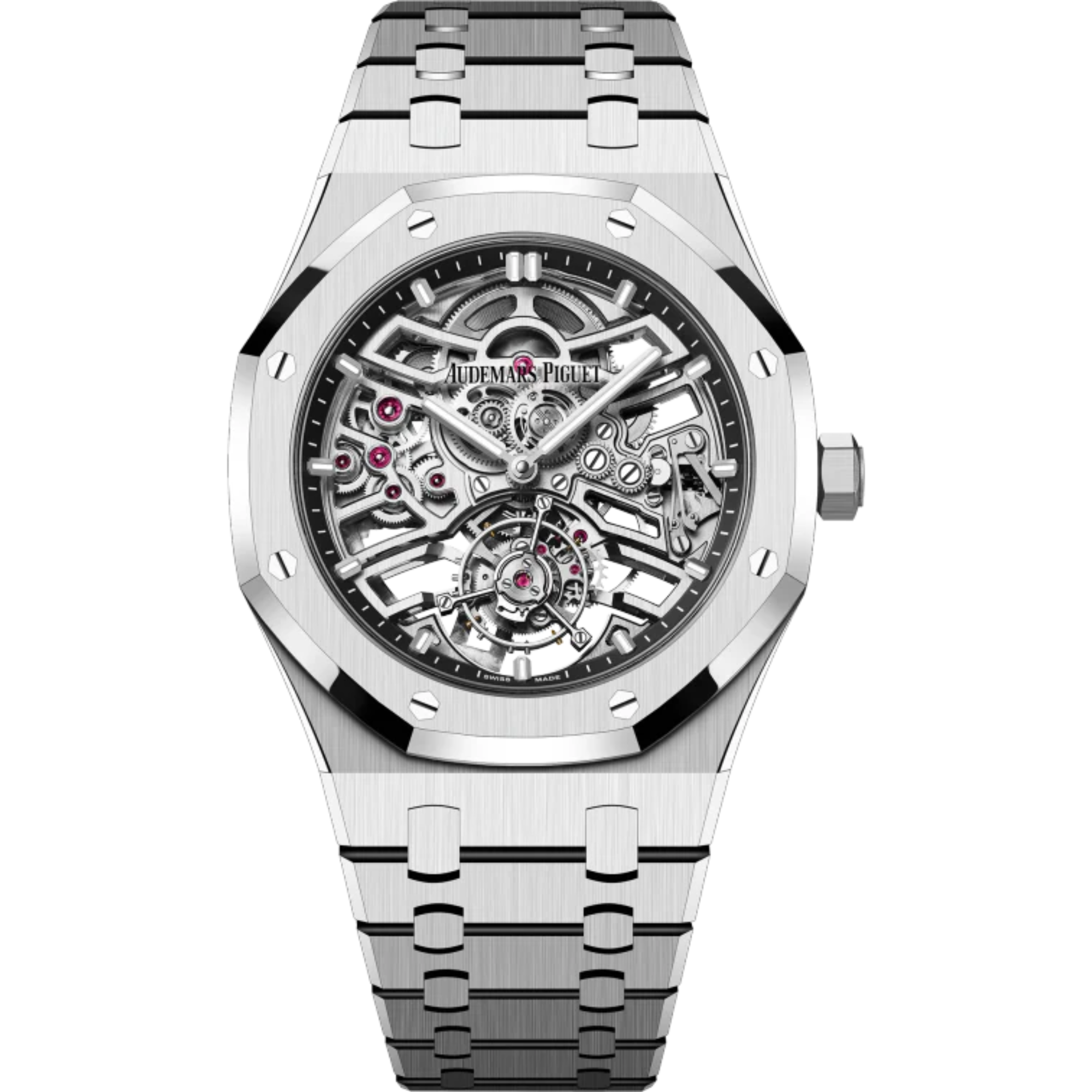 Royal Oak Selfwinding Flying Tourbillon Openworked 50th Anniversary 41MM Stainless Steel Bracelet Rhodium-Toned Openworked Dial Stainless Steel Case - Audemars Piguet