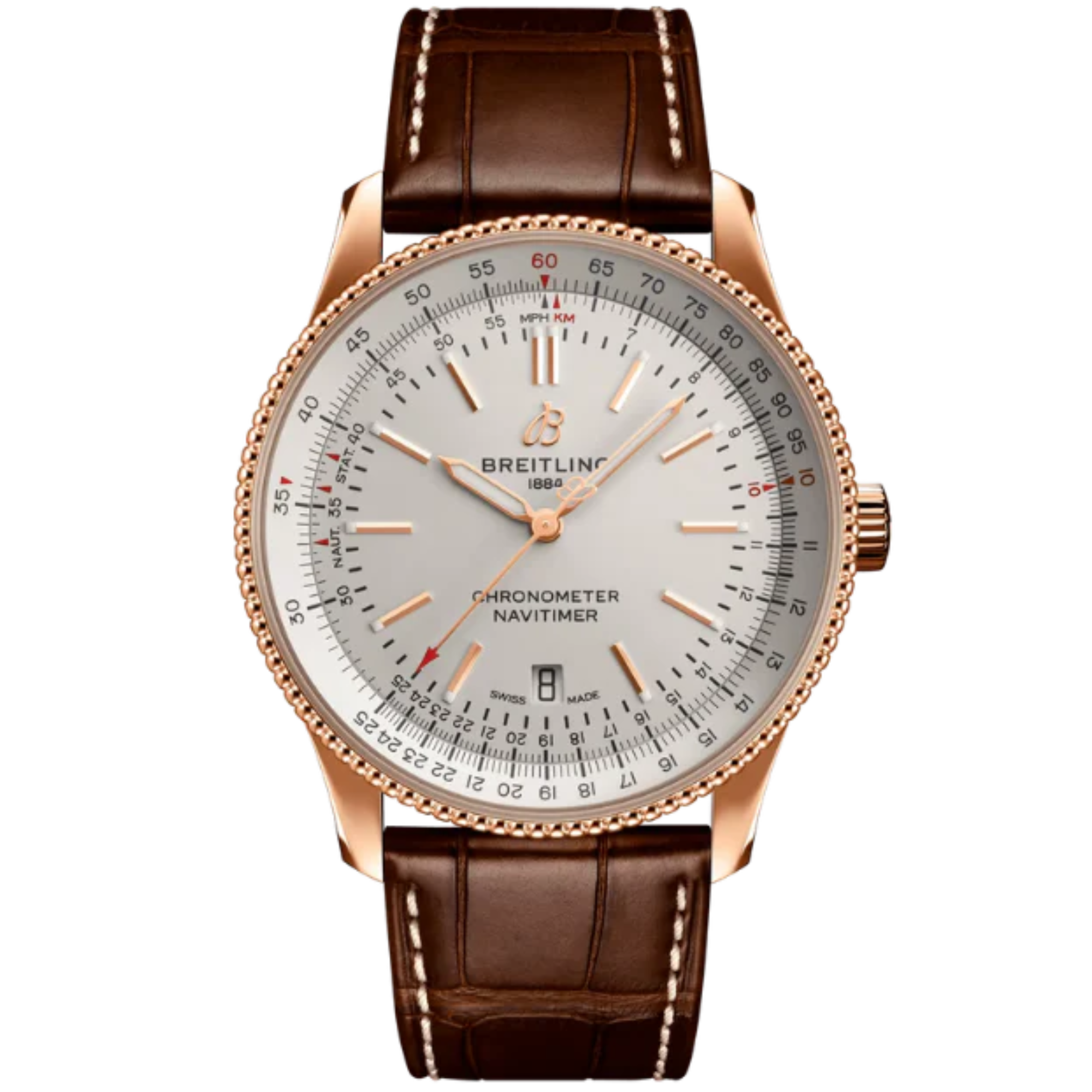 NAVITIMER AUTOMATIC 41 MM 18K ROSE GOLD WITH CREAM DIAL - Breitling