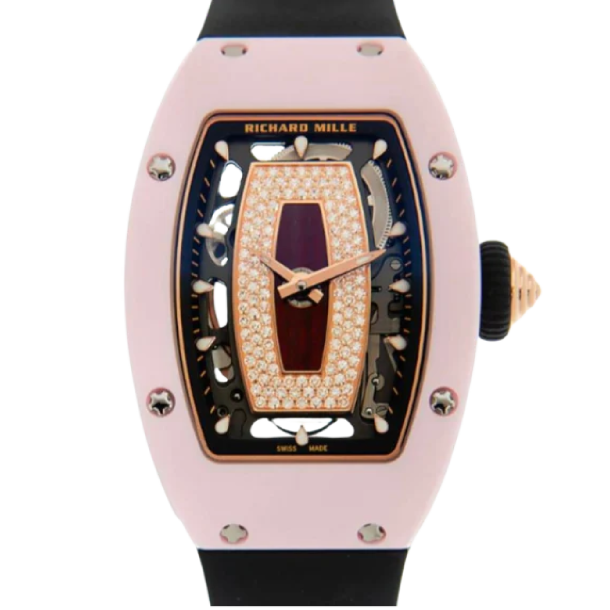 RM07 Pink Ceramic Black Jasper Factory Diamond Dial - Richard Mille