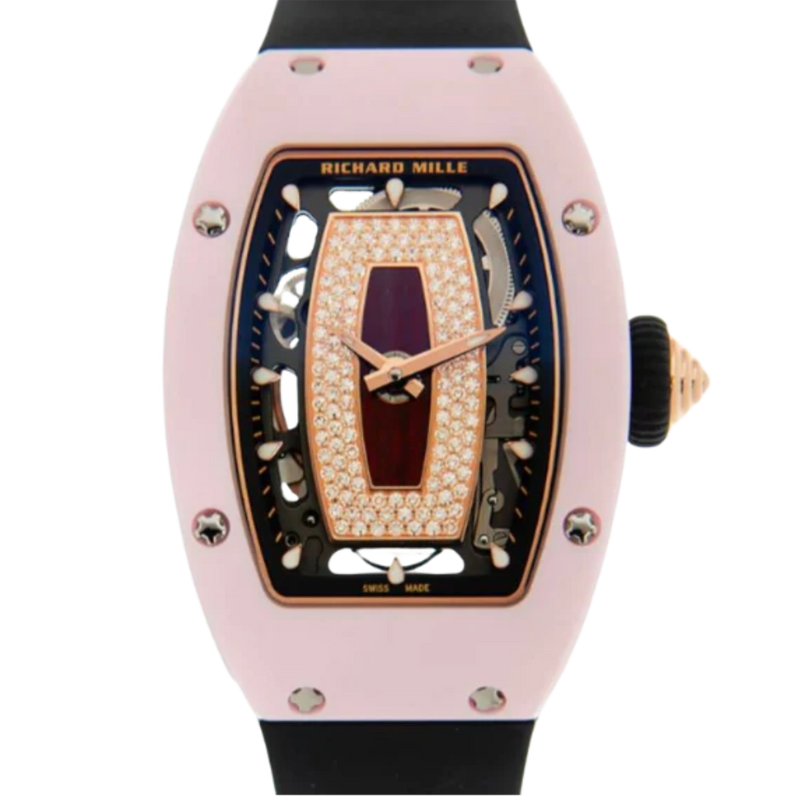 RM07 Pink Ceramic Black Jasper Factory Diamond Dial - Richard Mille