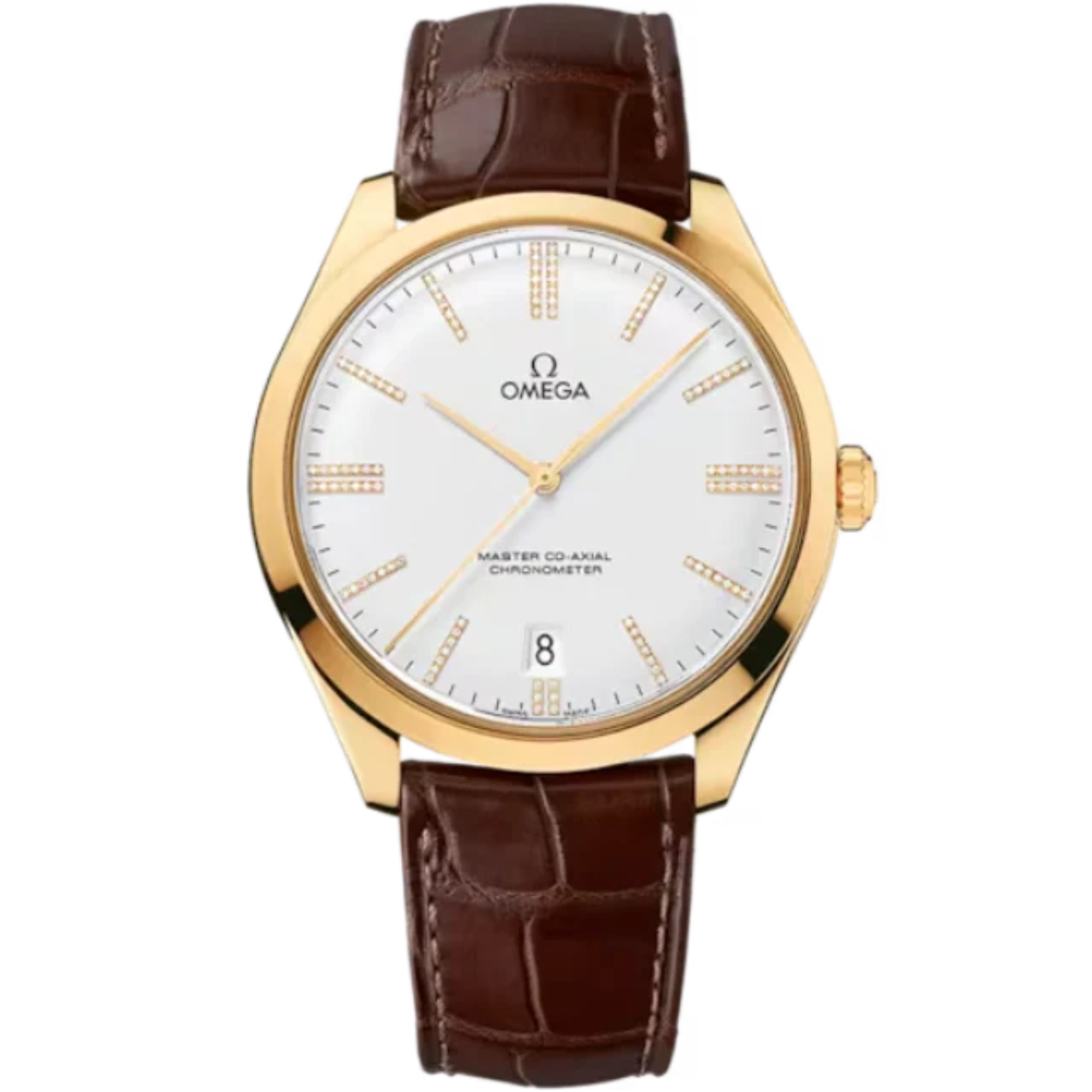 DE VILLE TRÉSOR 40 MM YELLOW GOLD WITH SILVER DIAL - Omega