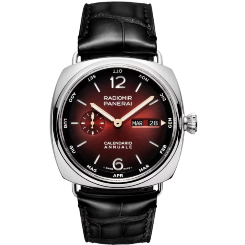 RADIOMIR ANNUAL CALENDAR EXPERIENCE PAM01432 45 MM PLATINUMTECH™ WITH BRUSHED RED DIAL - Panerai