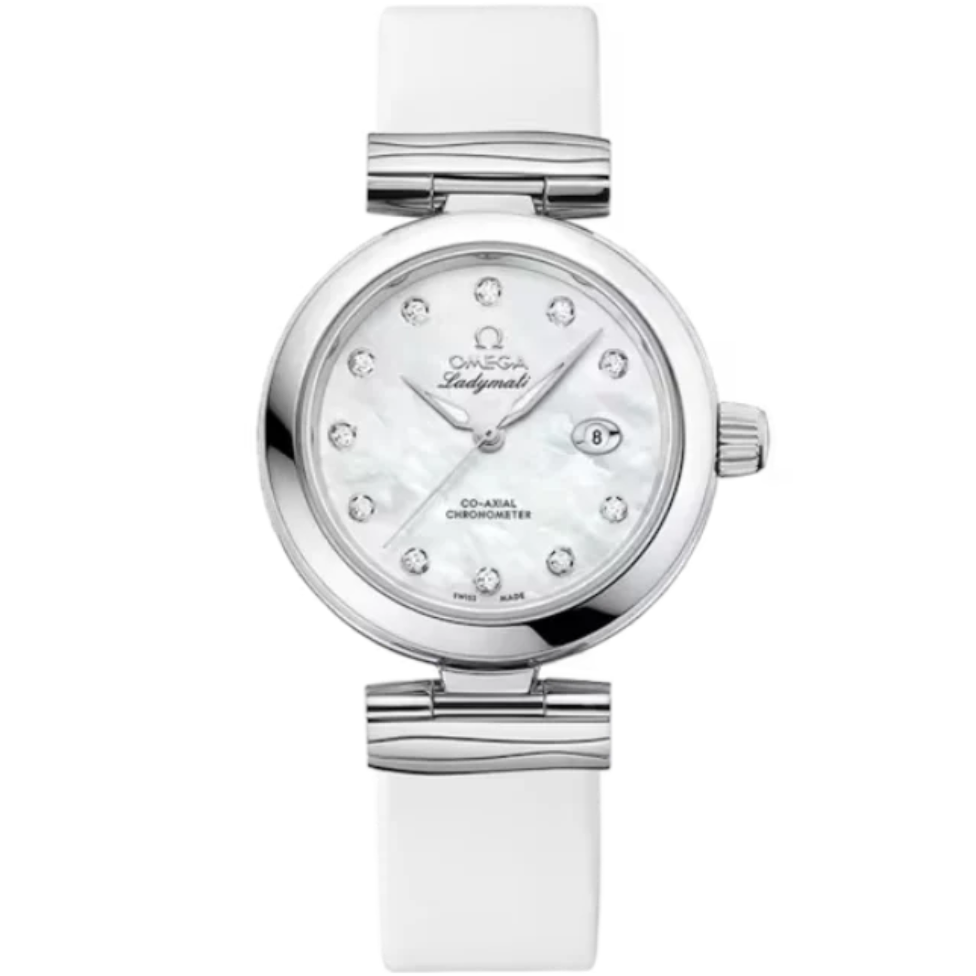 DE VILLE LADYMATIC 34 MM STAINLESS STEEL WITH MOTHER OF PEARL DIAL - Omega