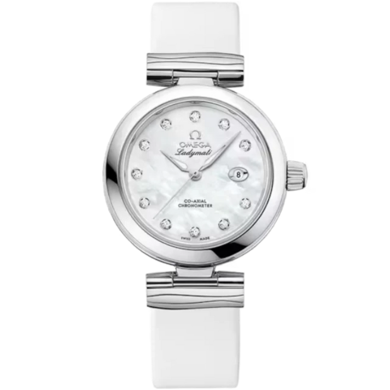 DE VILLE LADYMATIC 34 MM STAINLESS STEEL WITH MOTHER OF PEARL DIAL - Omega