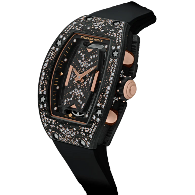 RM 07-01 Misty Night Automatic Black Rubber Strap Carbon Case - Richard Mille