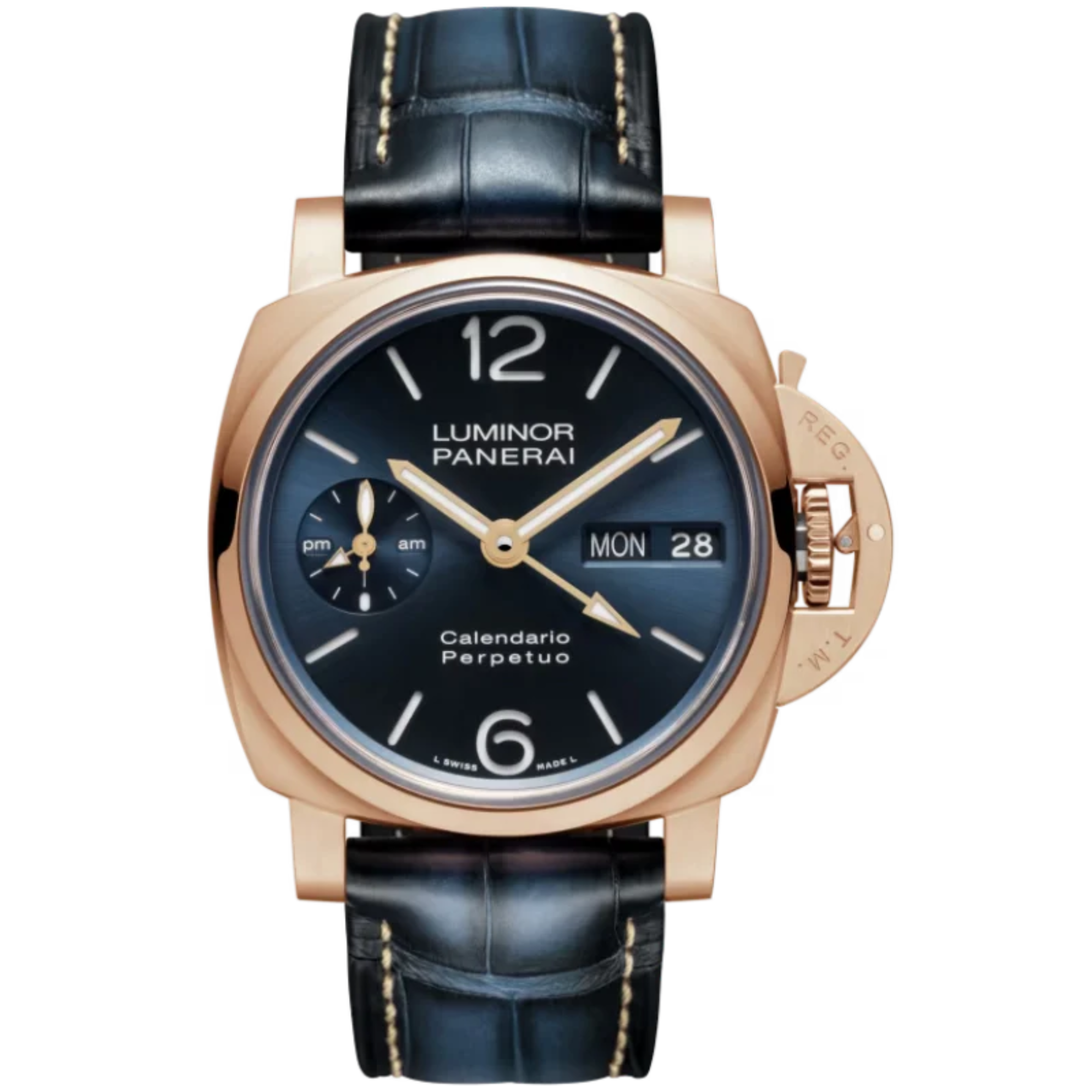 LUMINOR PERPETUAL CALENDAR PAM00742 44 MM GOLDTECH™ WITH NAVY BLUE DIAL - Panerai
