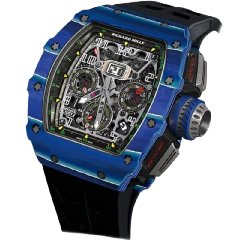 RM 011-03 Jean Todt Flyback Chronograph Automatic Black Rubber Strap Carbon Case - Richard Mille