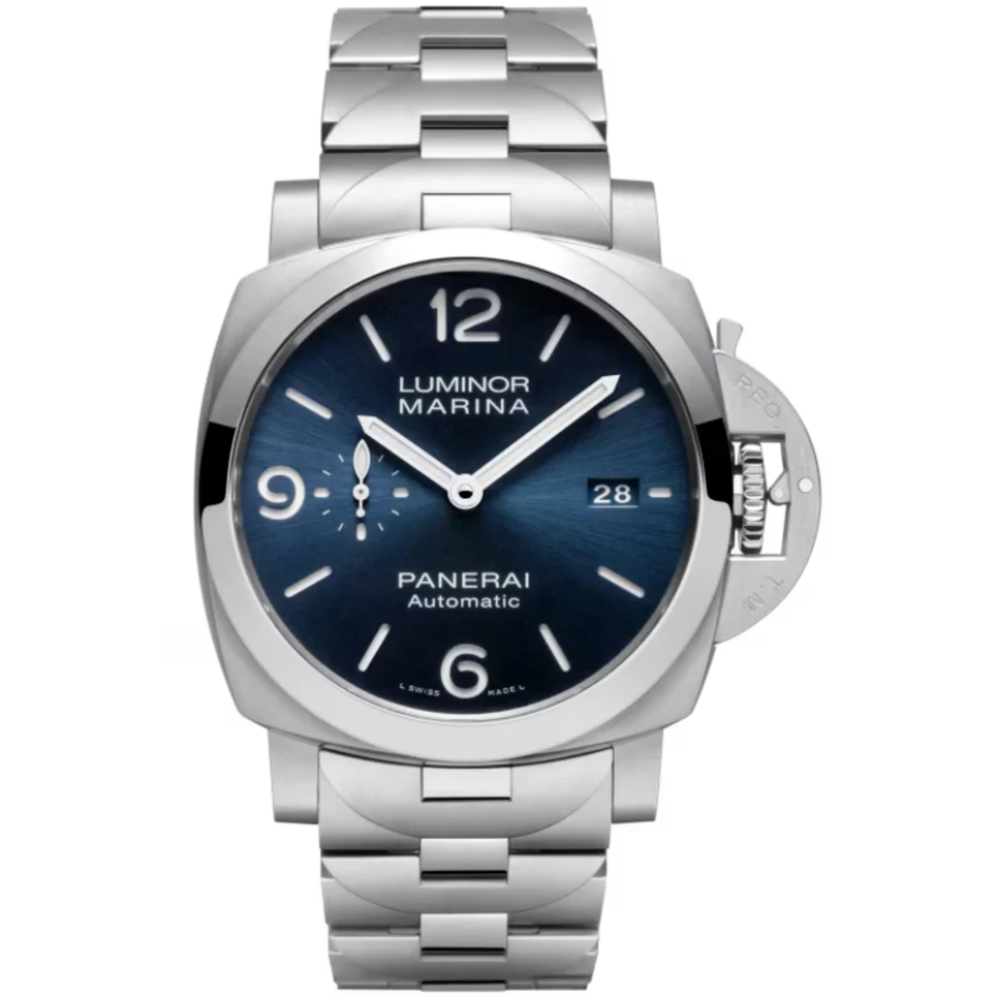 LUMINOR MARINA SPECCHIO BLU PAM01316 44 MM STAINLESS STEEL WITH BLUE DIAL - Panerai