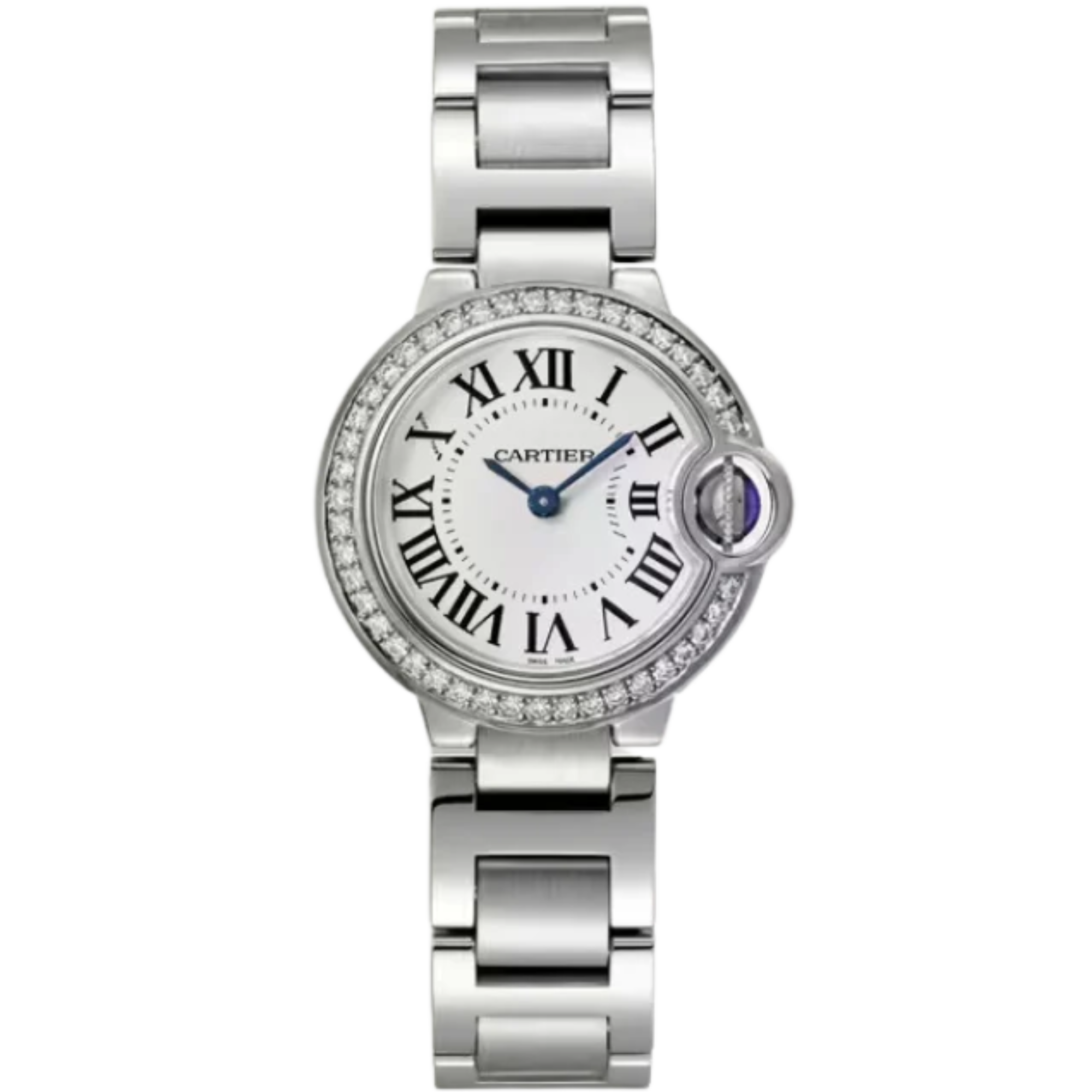 BALLON BLEU DE CARTIER 28 MM STAINLESS STEEL WITH OPALINE DIAL - Cartier