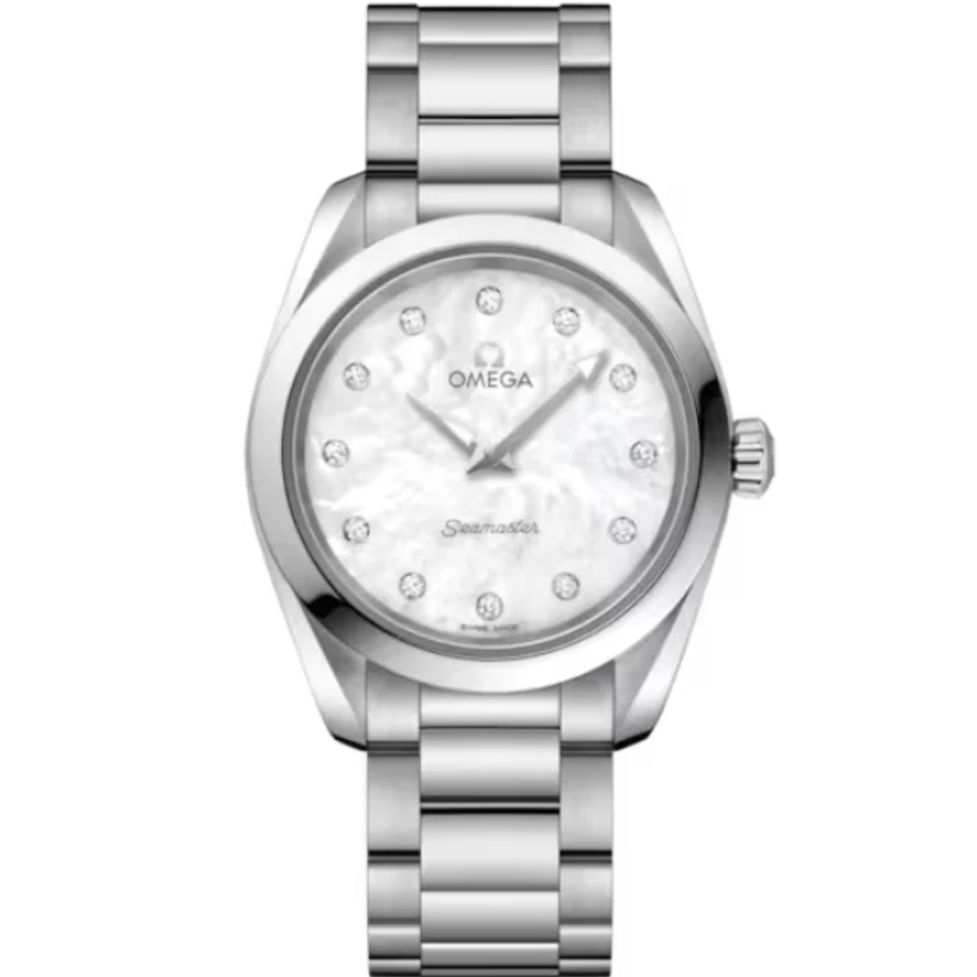 SEAMASTER AQUA TERRA 150M 28 MM STAINLESS STEEL WITH MOTHER OF PEARL DIAL - Omega