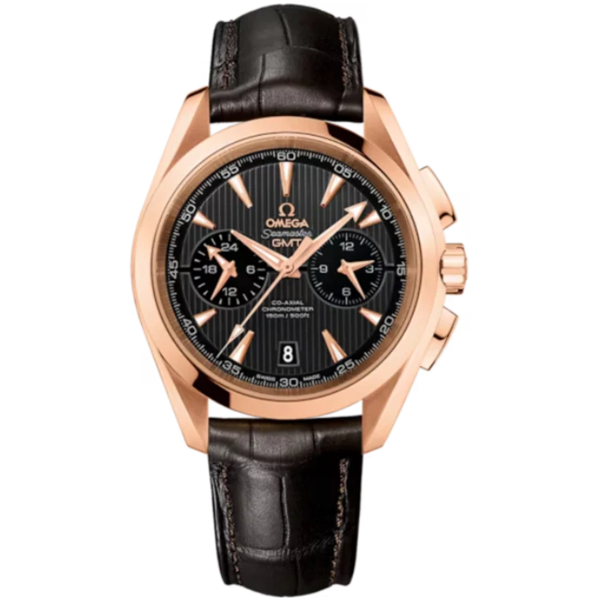SEAMASTER AQUA TERRA 150M GMT 43 MM RED GOLD WITH GREY DIAL - Omega