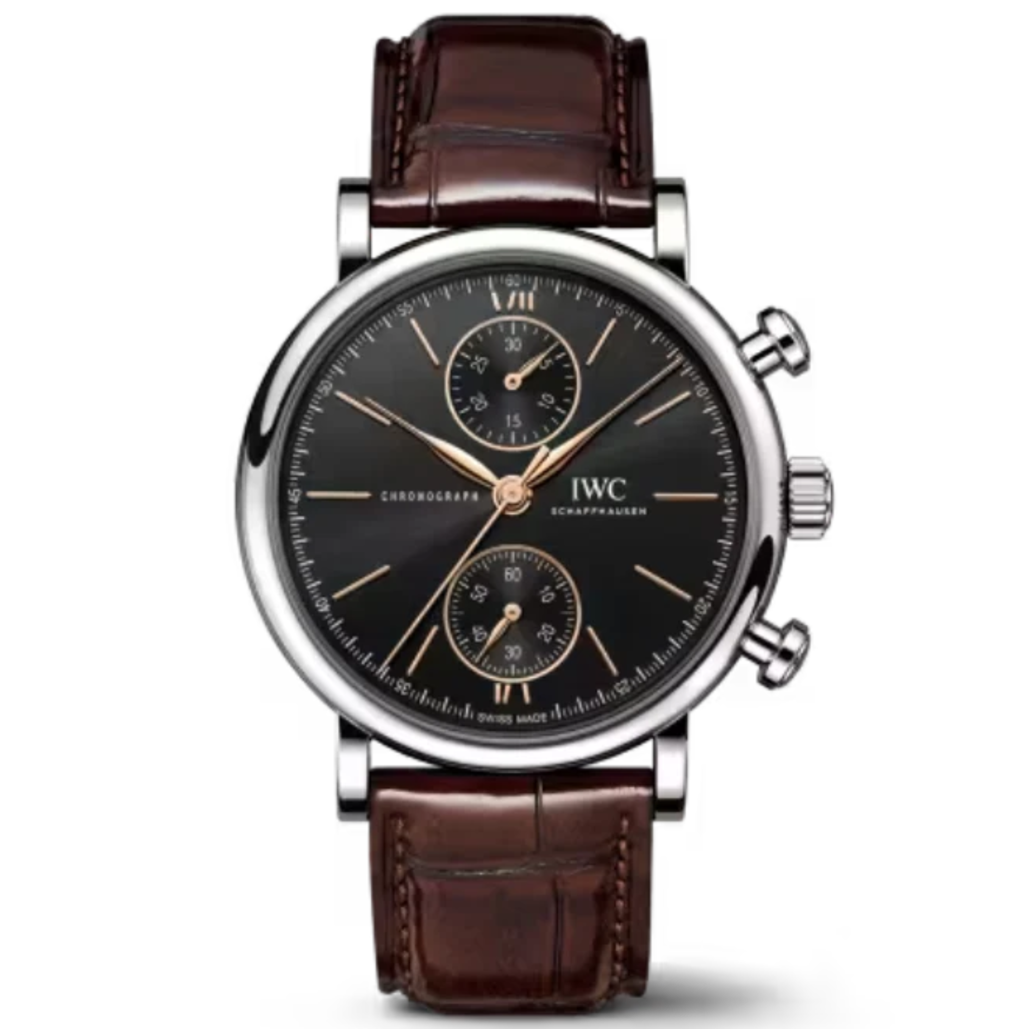 PORTOFINO CHRONOGRAPH 39 MM STAINLESS STEEL WITH BLACK DIAL - IWC